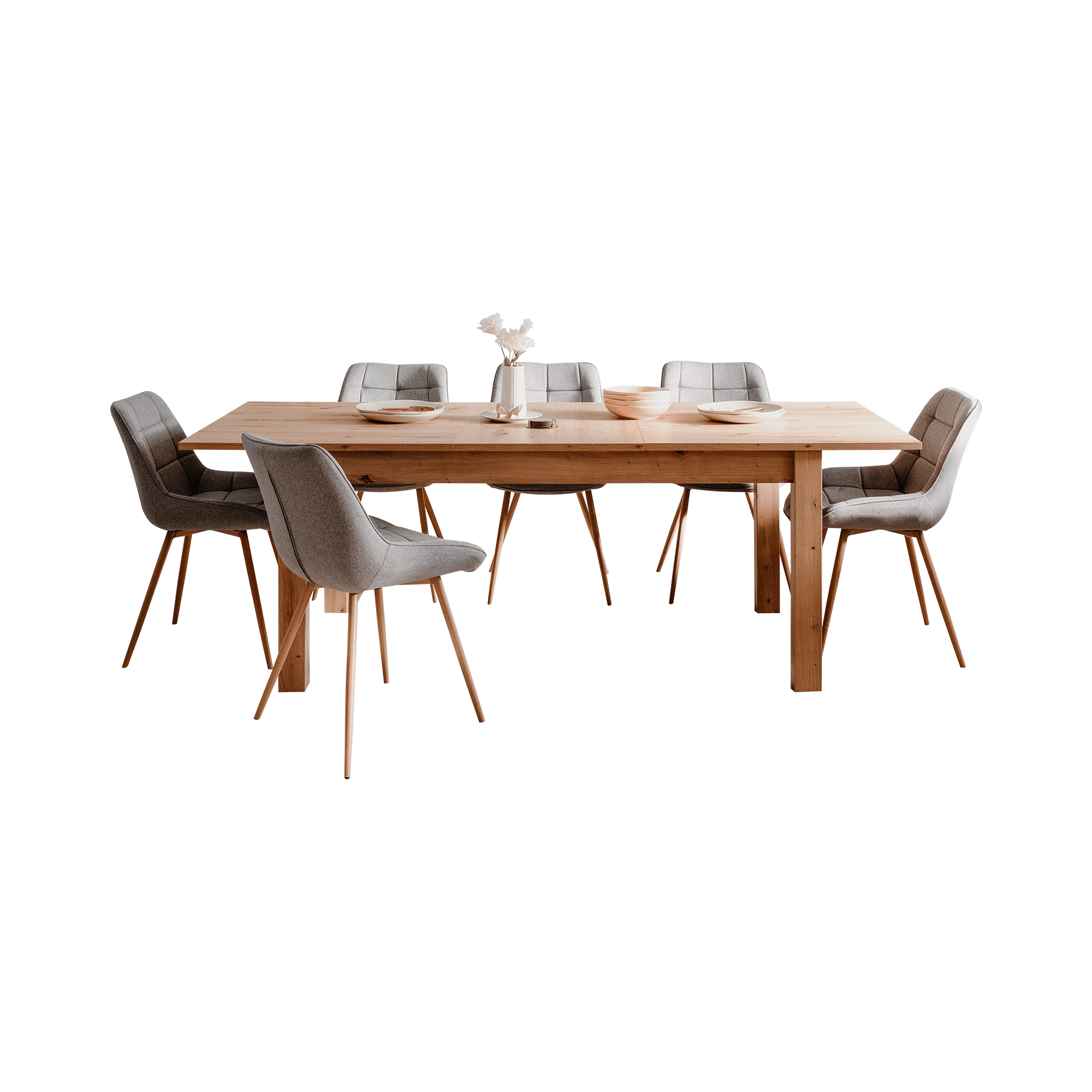 Esstisch mit Auszug Bergen Eichefarben 160*90*75 Esstisch mit Auszug Bergen Eichefarben 160*90*75