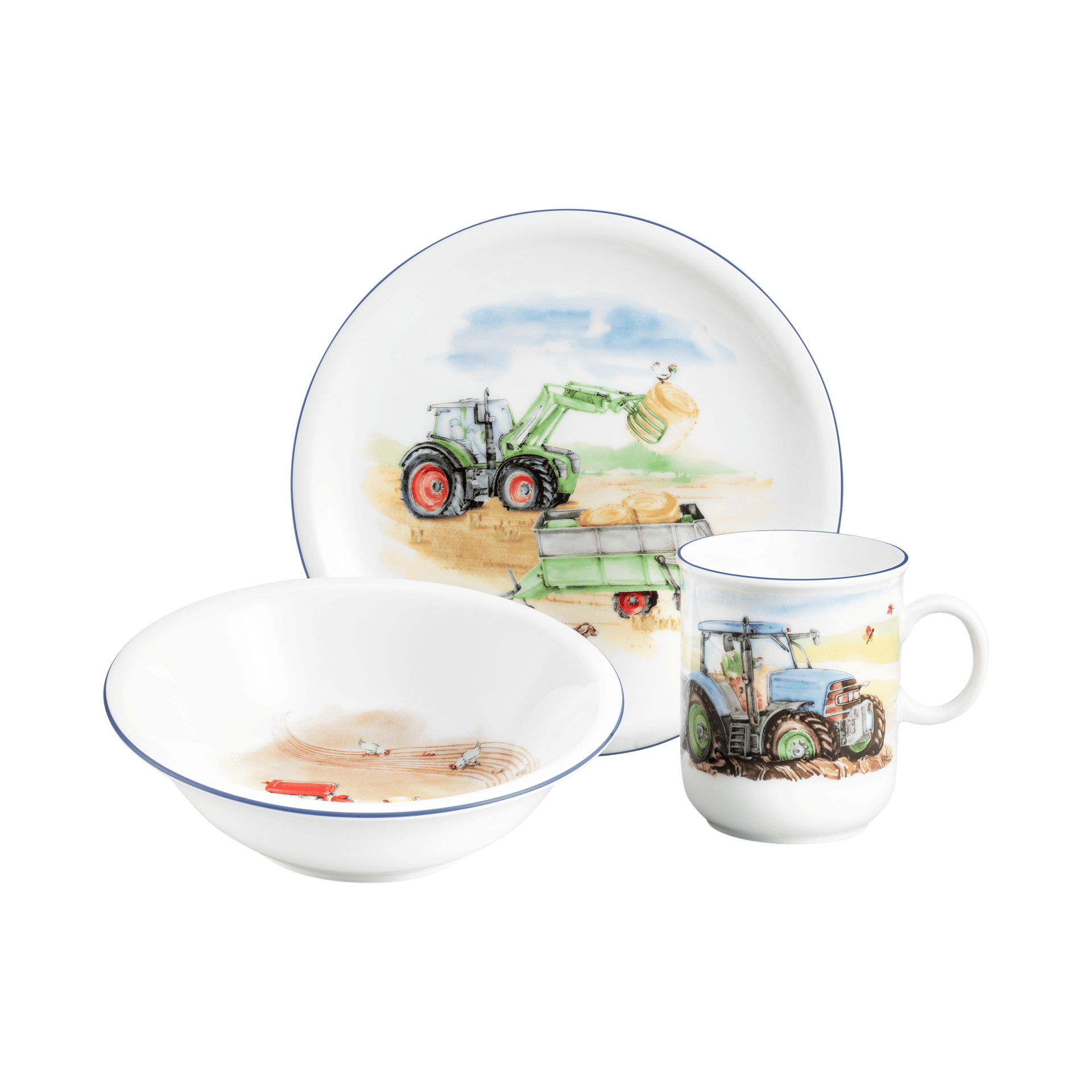 Kindergeschirr Compact 3-teilig Mehrfarbig