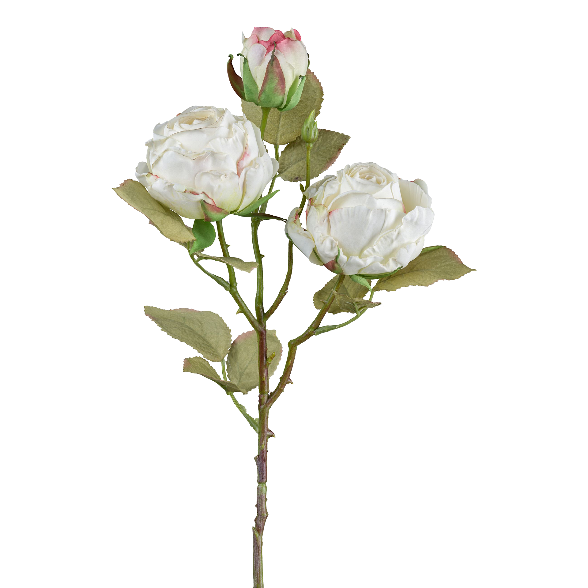 Kunstblume Vintagerose Creme