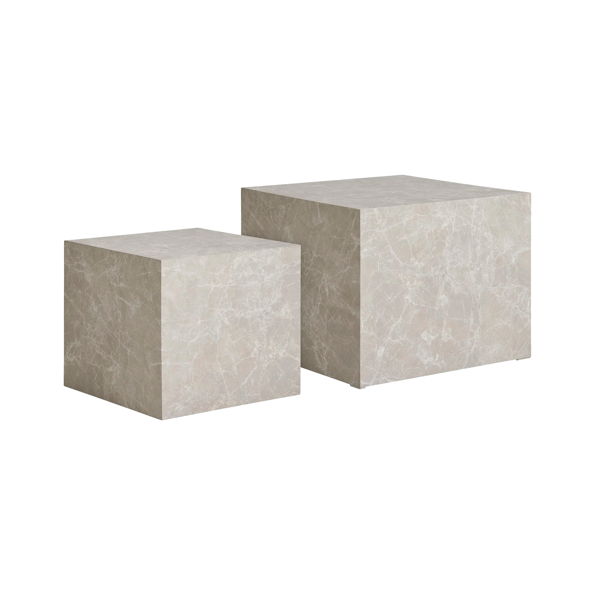 Beistelltisch Prag 2-teilig Beige