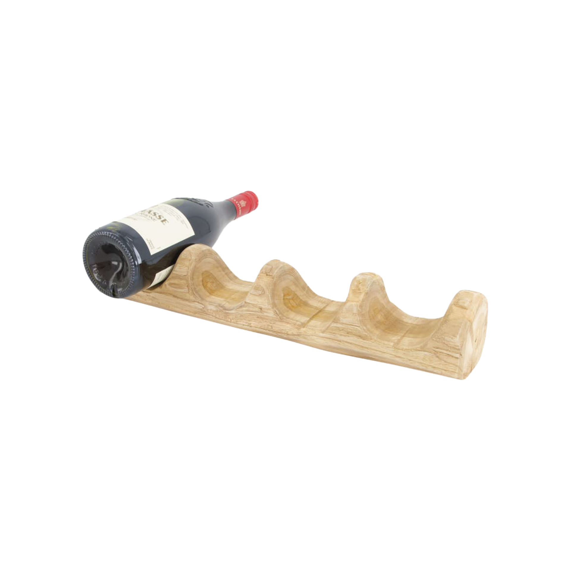 Flaschenhalter Wein Teakholz Natur