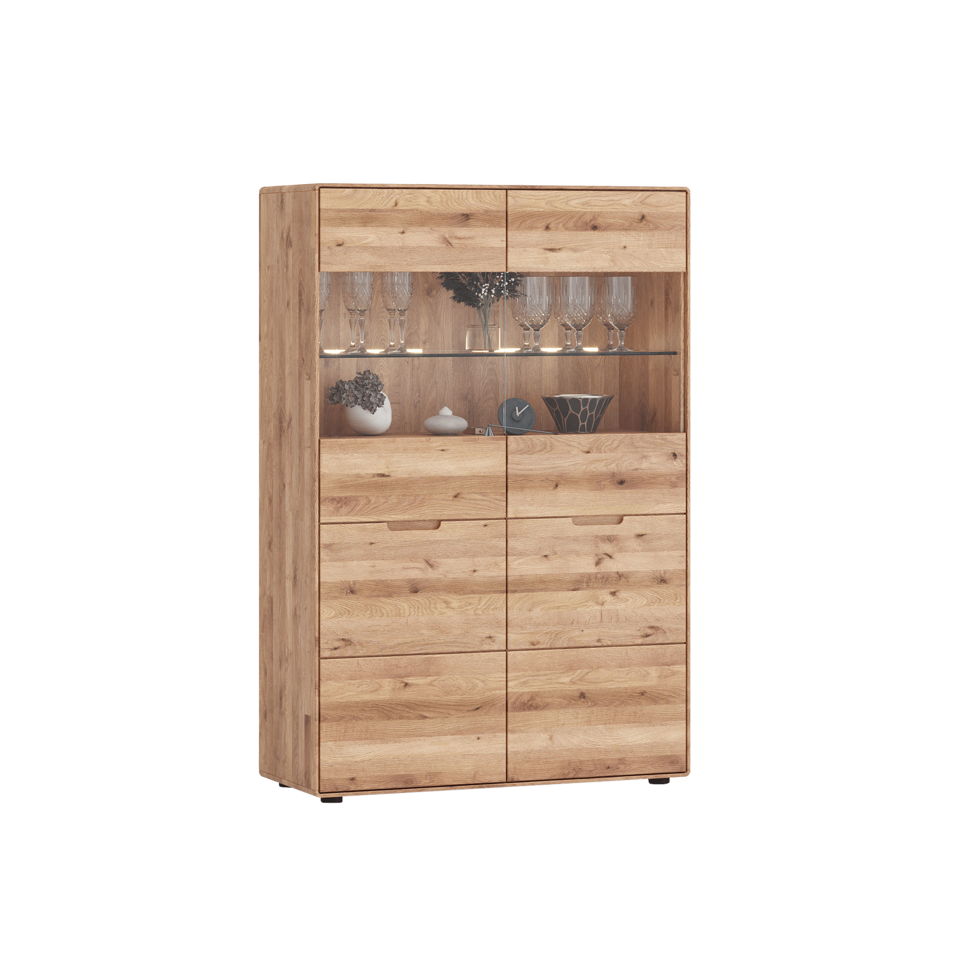 Highboard Newcastle Eichefarben