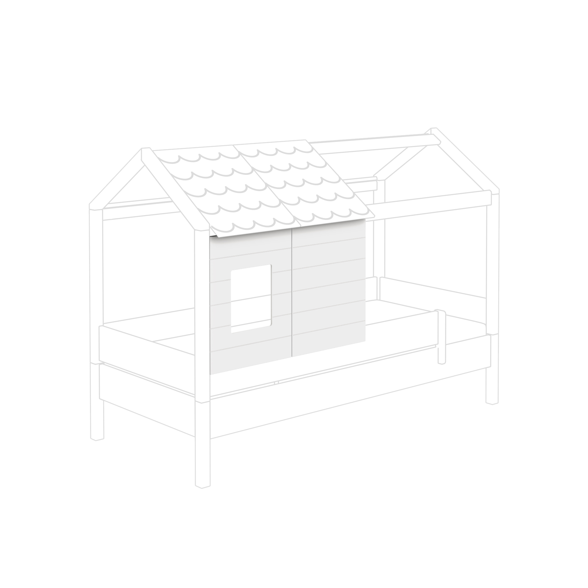 Paidi Spielbett Tiny House Paneel Kreideweiß Paidi Spielbett Tiny House Paneel Kreideweiß