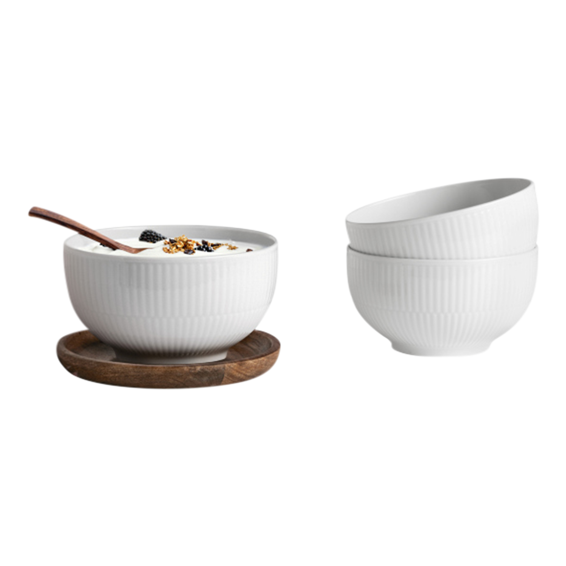 Schalen-Set Amina 3-teilig weiss