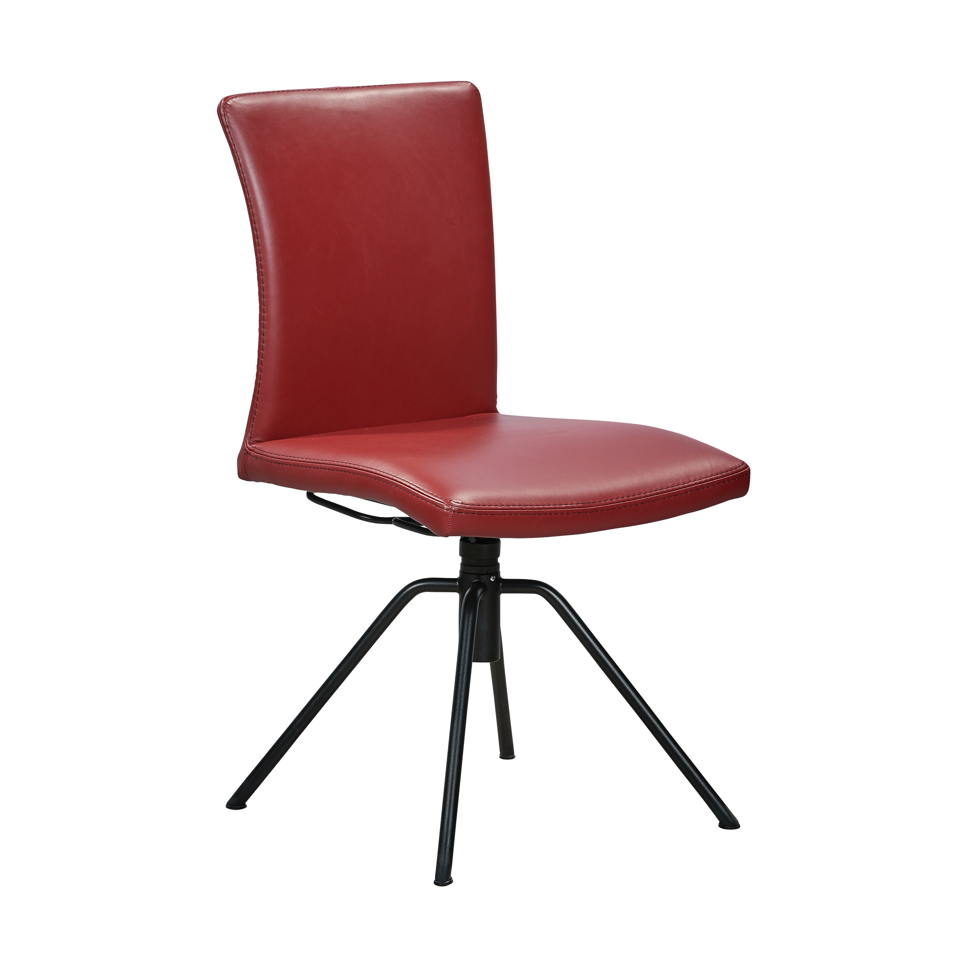 Musterring Stuhl Helmond Bezug Leder Toledo Cherry Gestell Schwarz