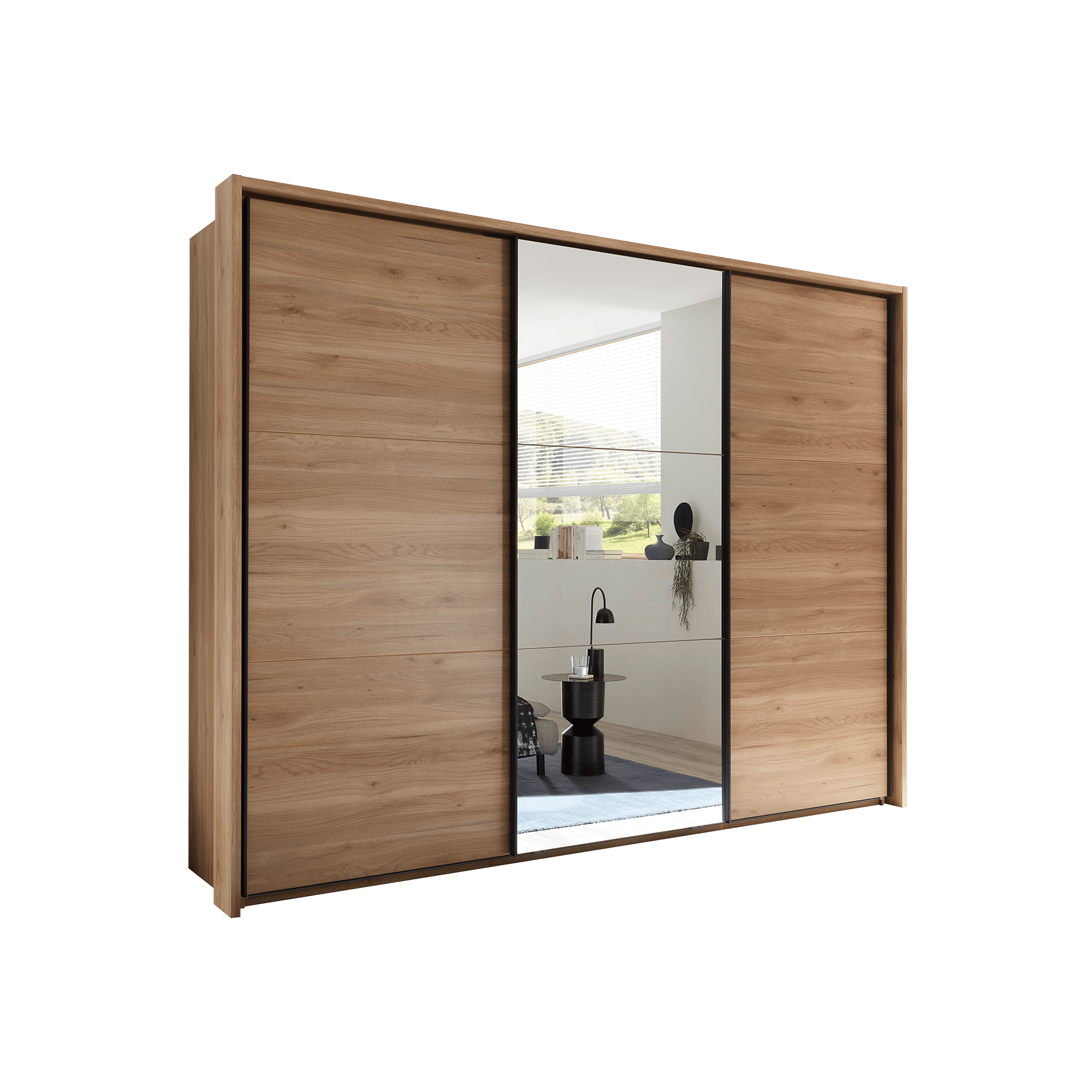 Schwebetürenschrank Brian Eichefarben 60*280*215