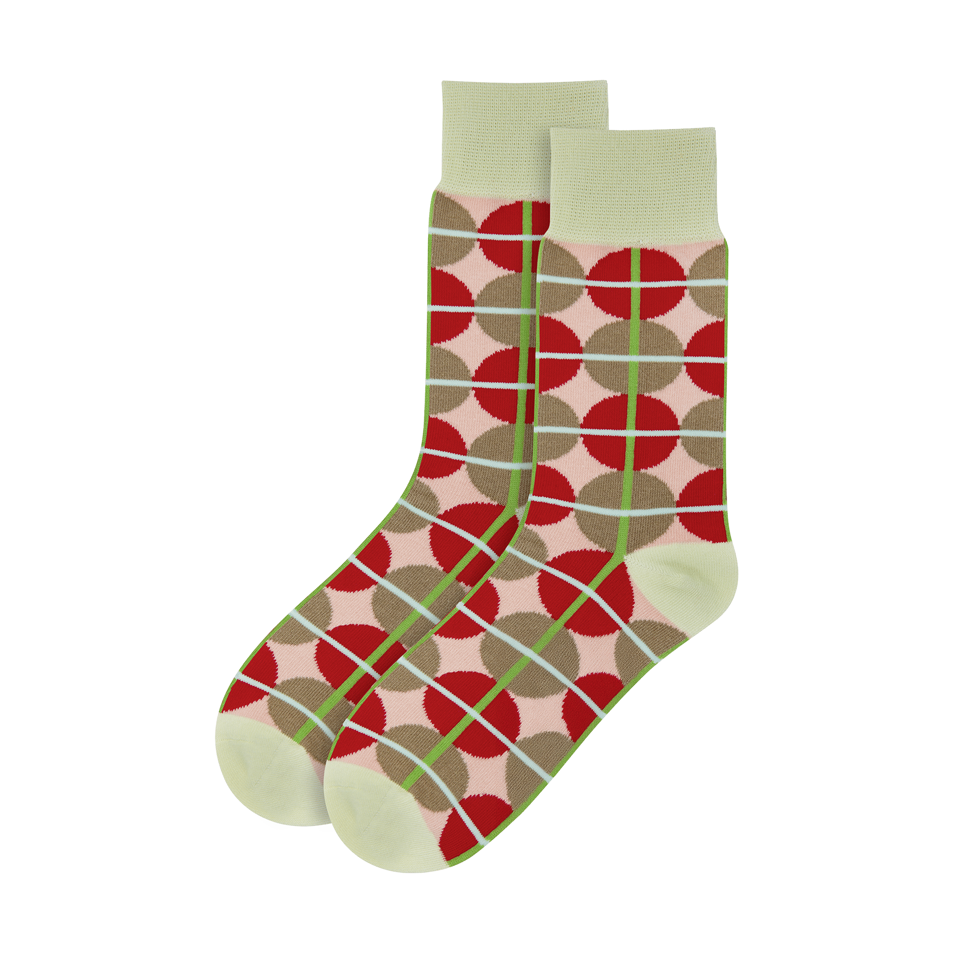 Socke Kreise/Streifen Bunt
