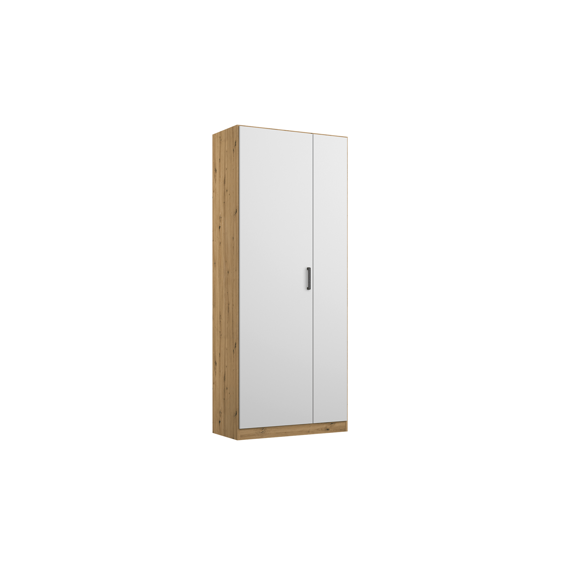 Drehtürenschrank Multiform 2-türig Weiß 41*69*210 Drehtürenschrank Multiform 2-türig Weiß 41*69*210