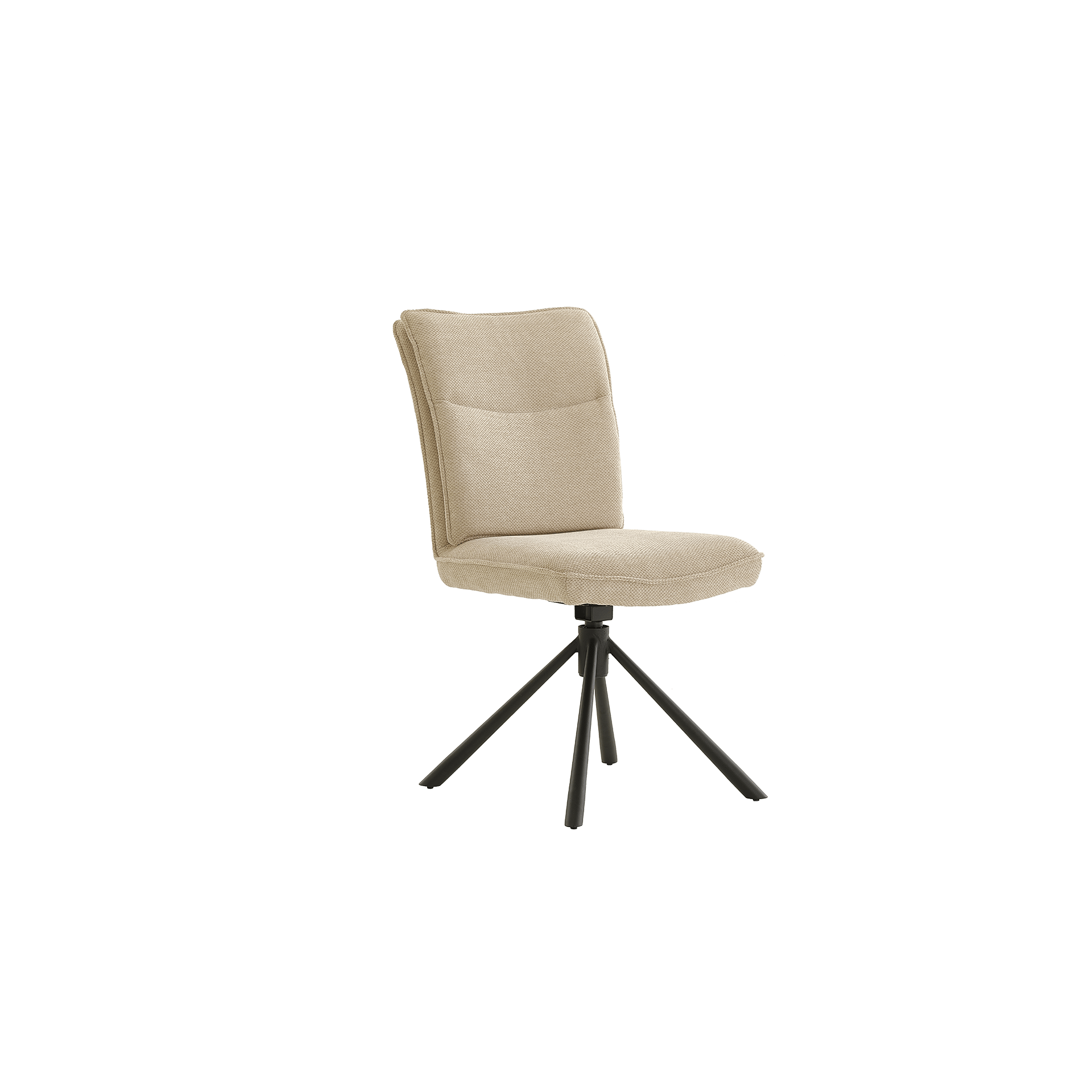 Stuhl Mijou Bezug Beige Gestell Schwarz