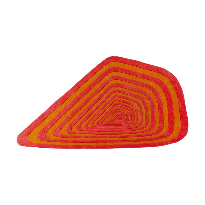 Kare Teppich Electric Diamond Orange