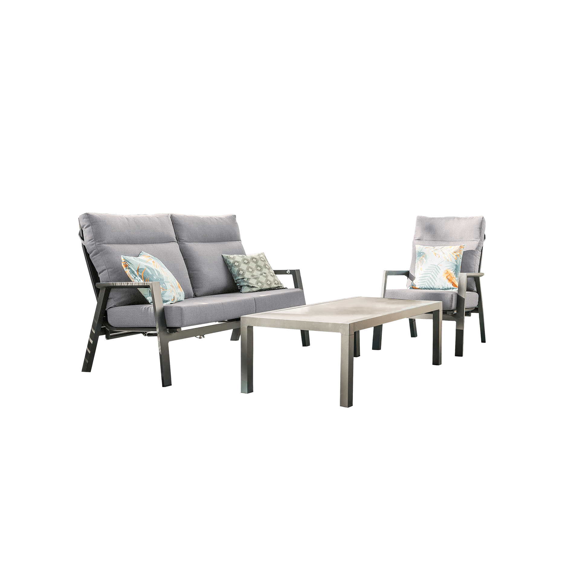 Hogarden Loungemöbel-Set Deli 4-teilig Grau