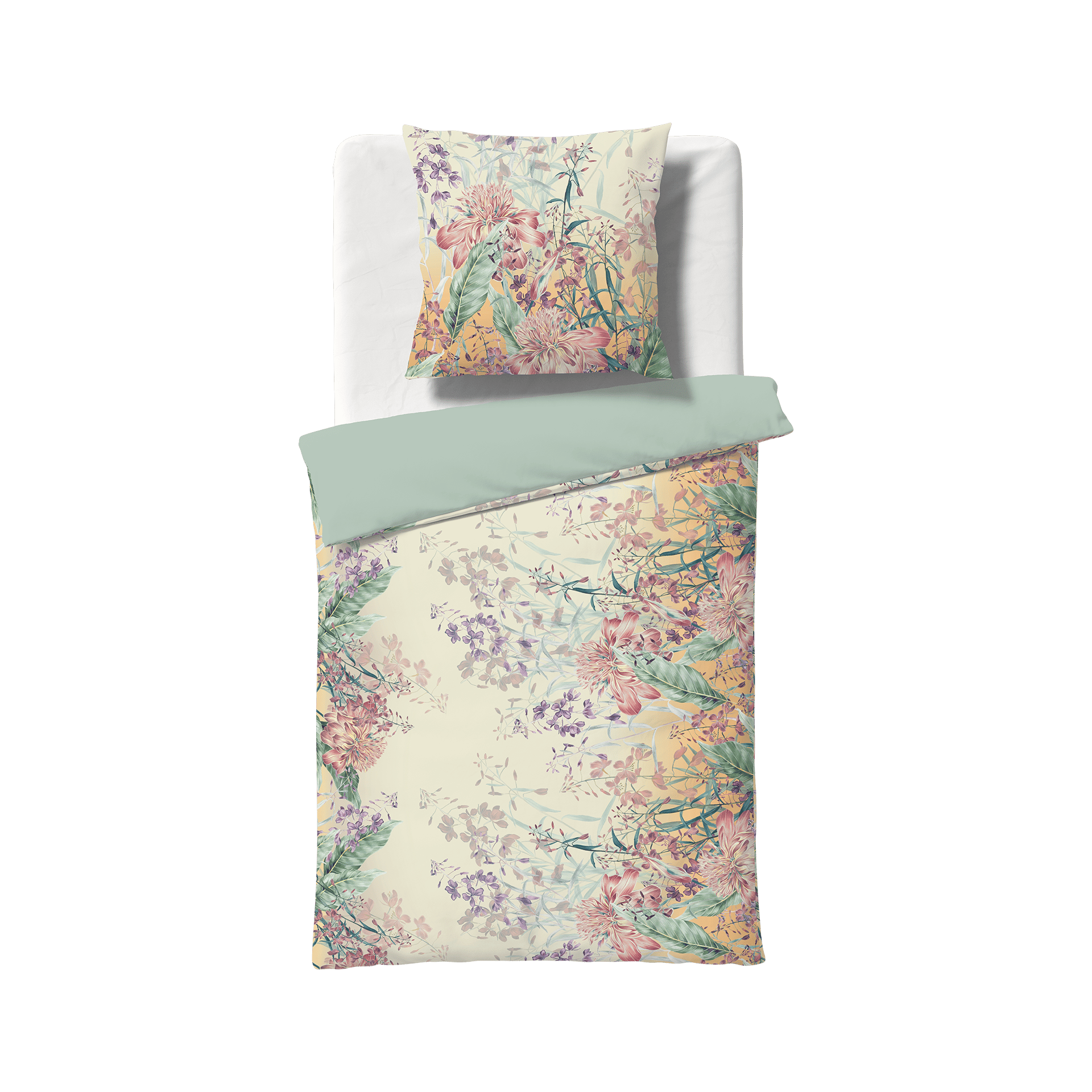 Satin Bettwäsche Bed Art S Bunt 135x200cm Satin Bettwäsche Bed Art S Bunt 135x200cm