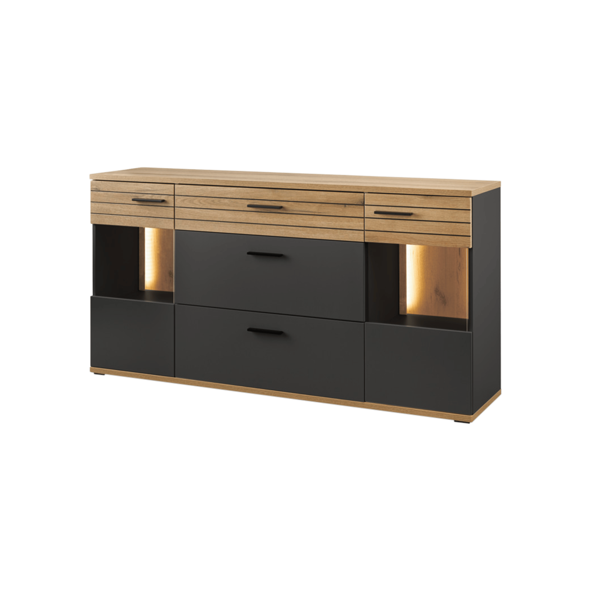 set one by Musterring Sideboard Quincy Anthrazit 40*160*82