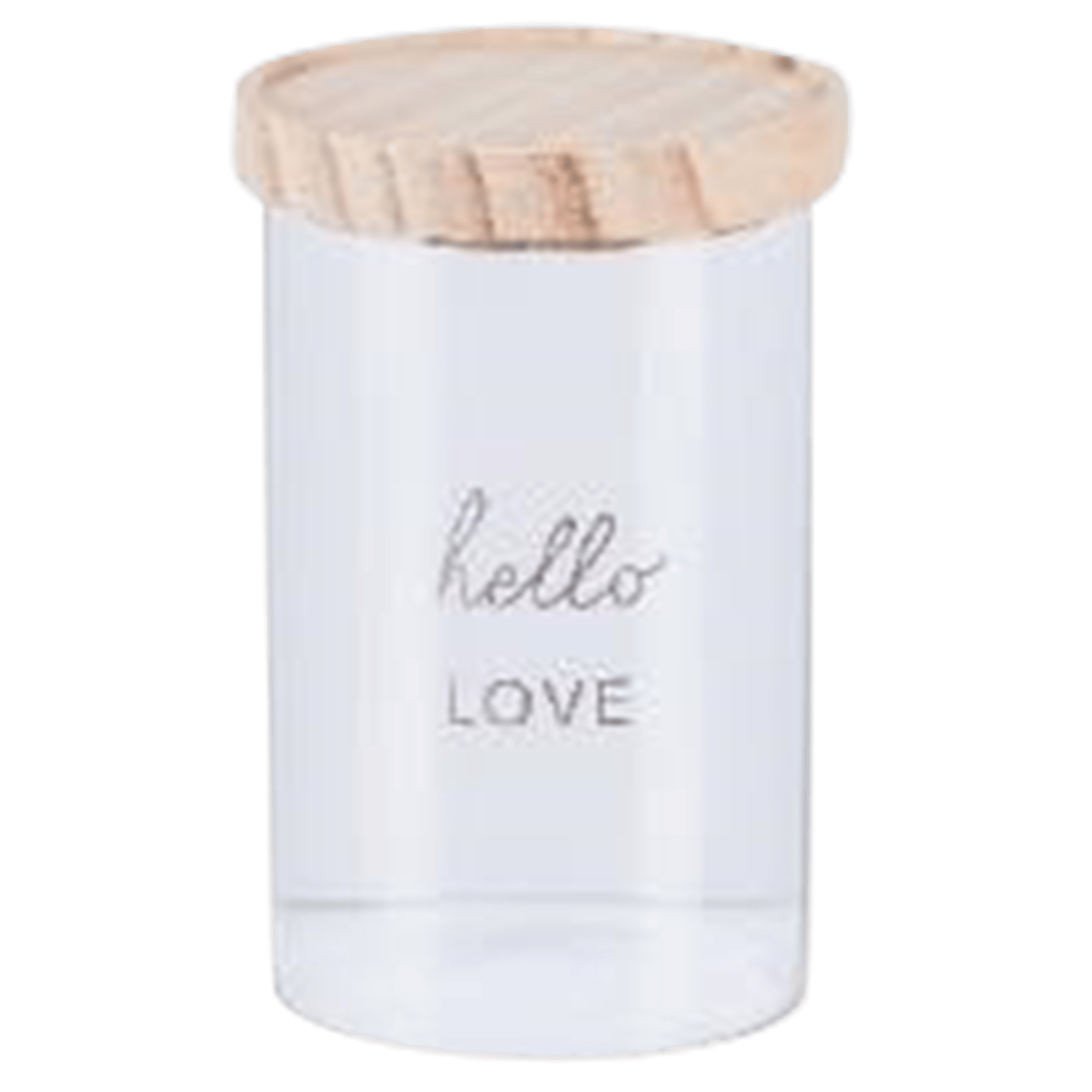 Vorratsdose Hello Love Klarglas-Natur