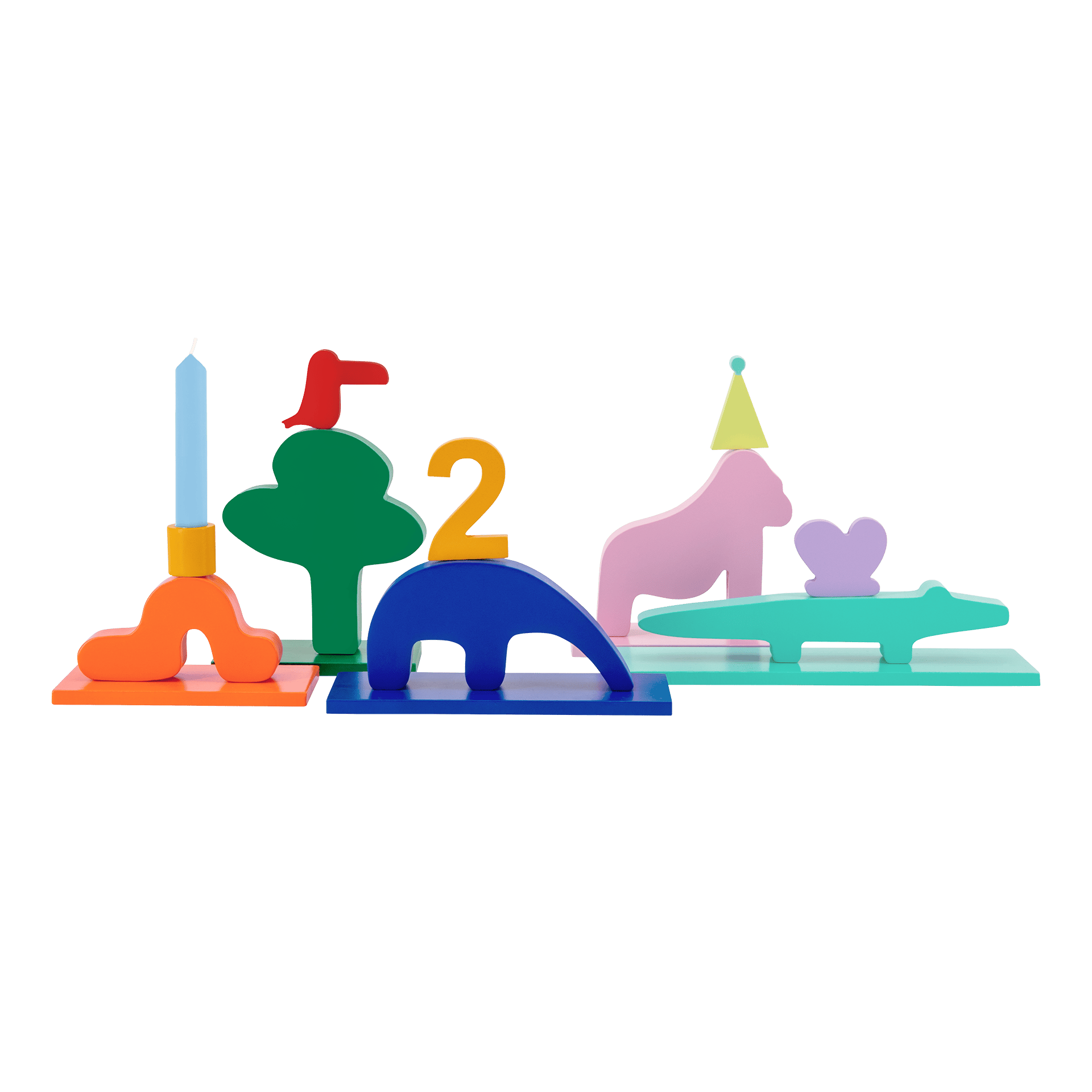 Dekoaufsteller Animals Bunt