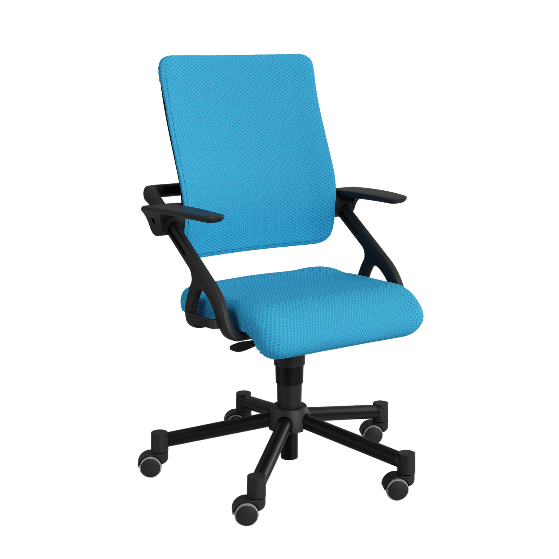Paidi Stuhl Tio Bezug Azurblau, Gestell Schwarz