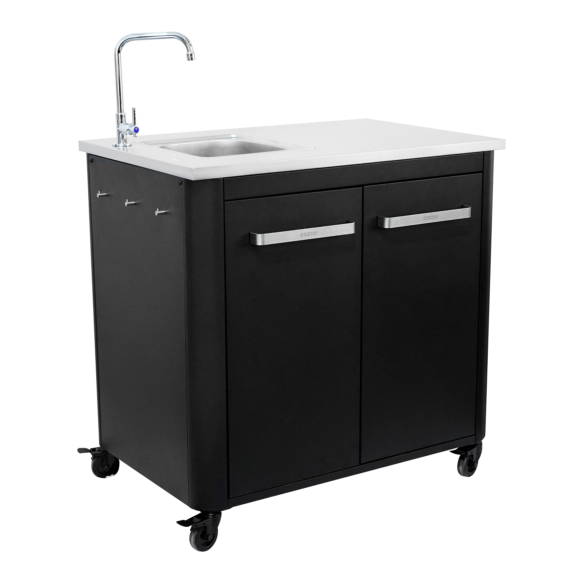 cozze® Gartenschrank Outdoorküche Schwarz 60*90*90