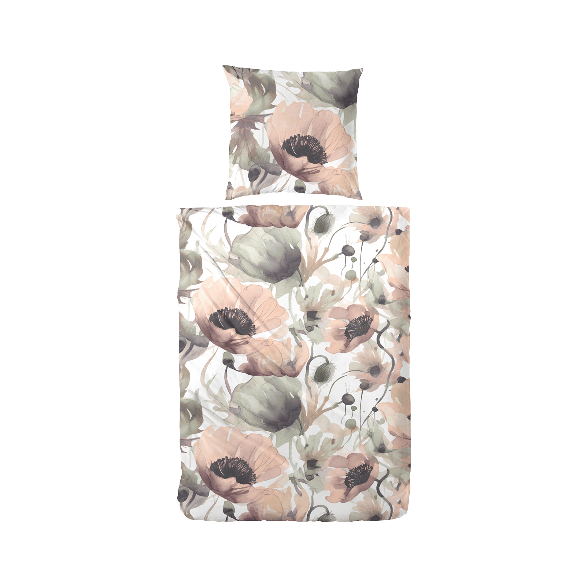 Flanell Bettwäsche Hofmeister Home Grau, Apricot 135x200cm