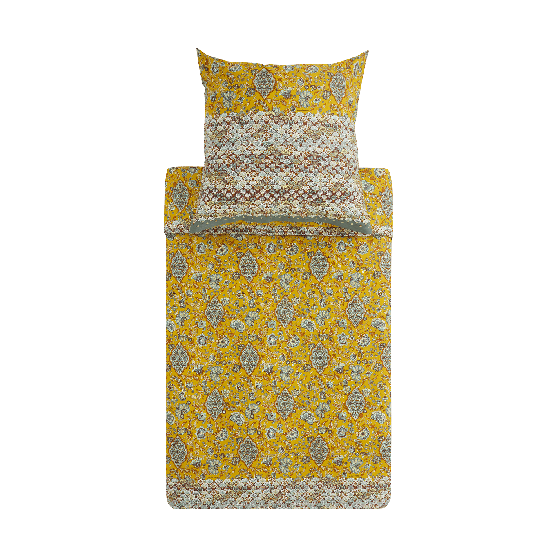 Satin Bettwäsche Tigullio Goldgelb 135x200cm Satin Bettwäsche Tigullio Goldgelb 135x200cm
