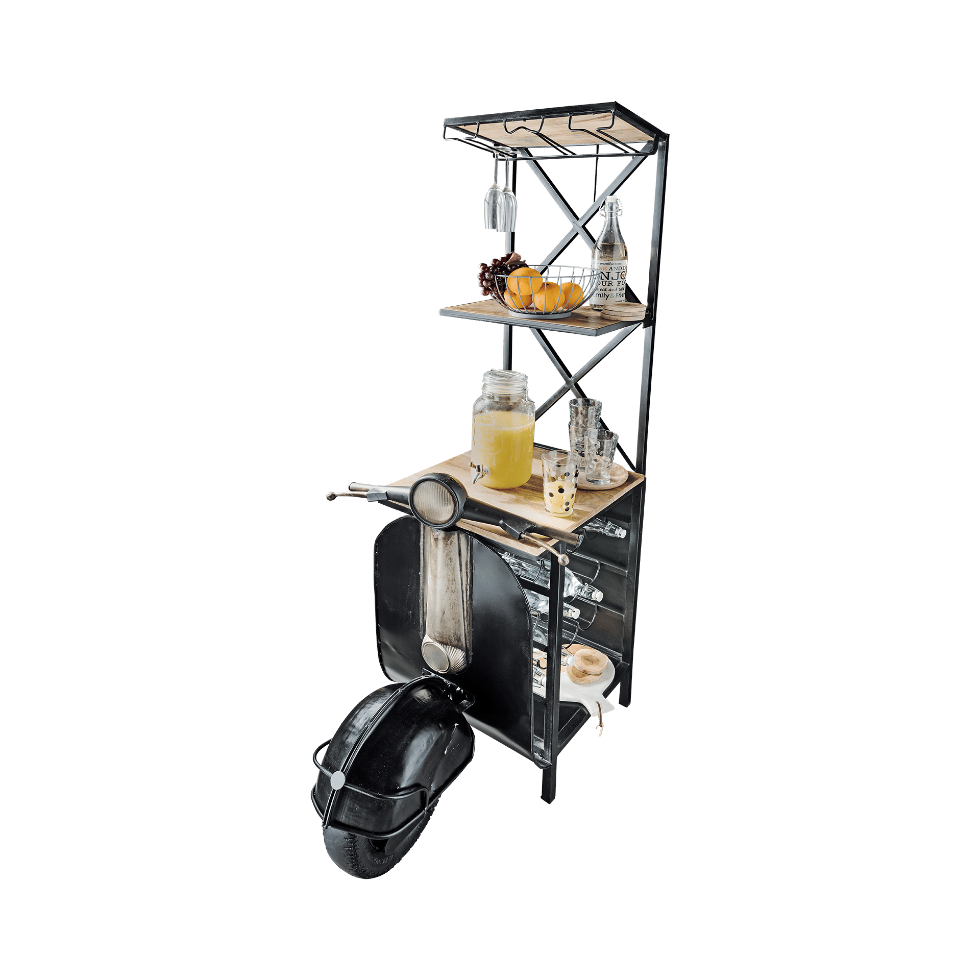 Barschrank Scooter Schwarz