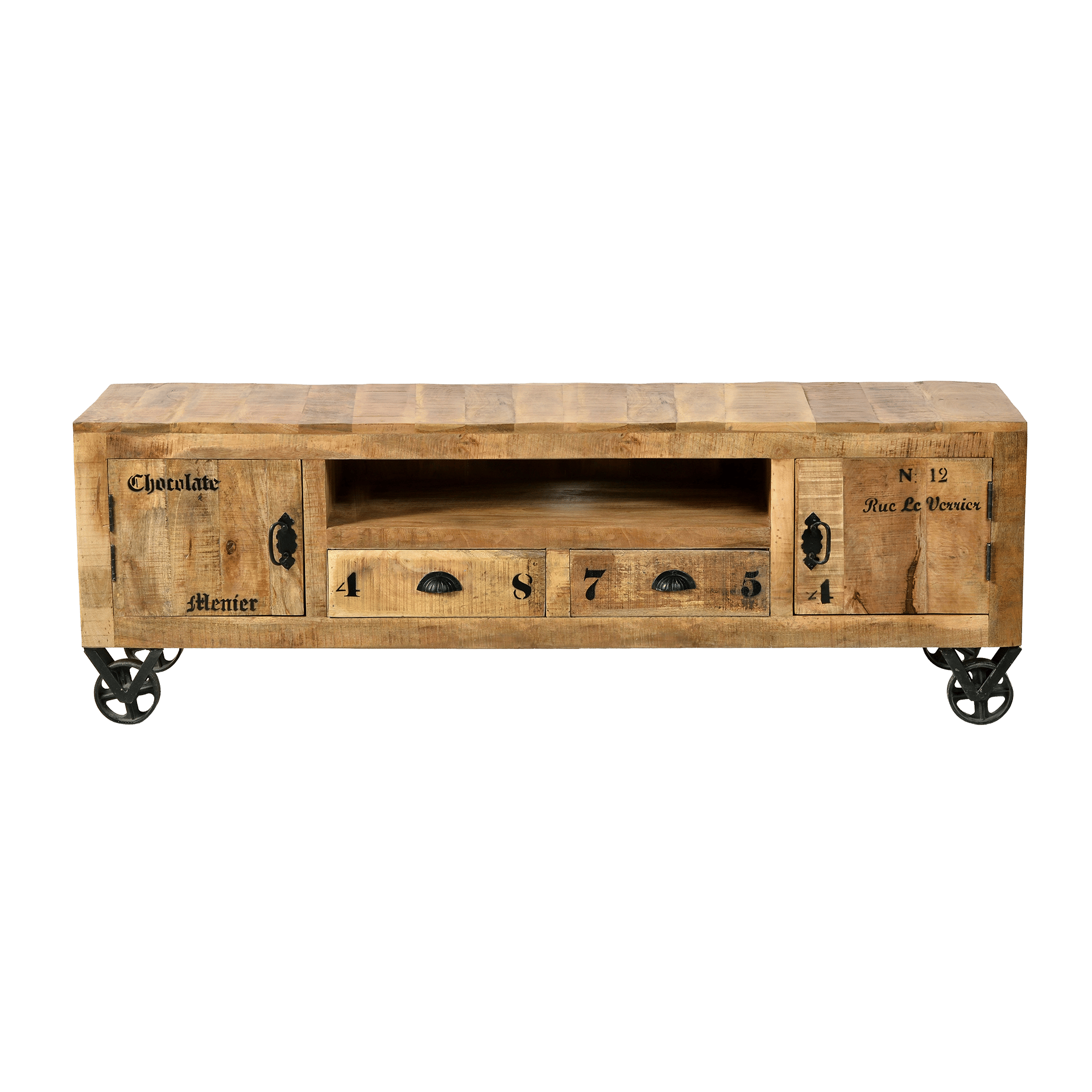 Lowboard Rustic Holzfarben 200*40*55