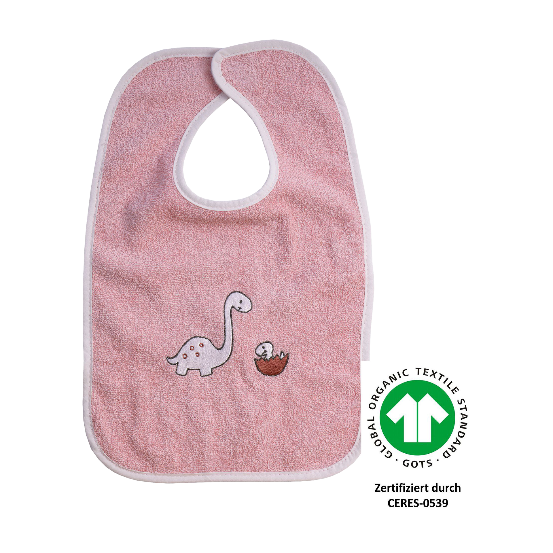 Lätzchen Dinofamilie rosa