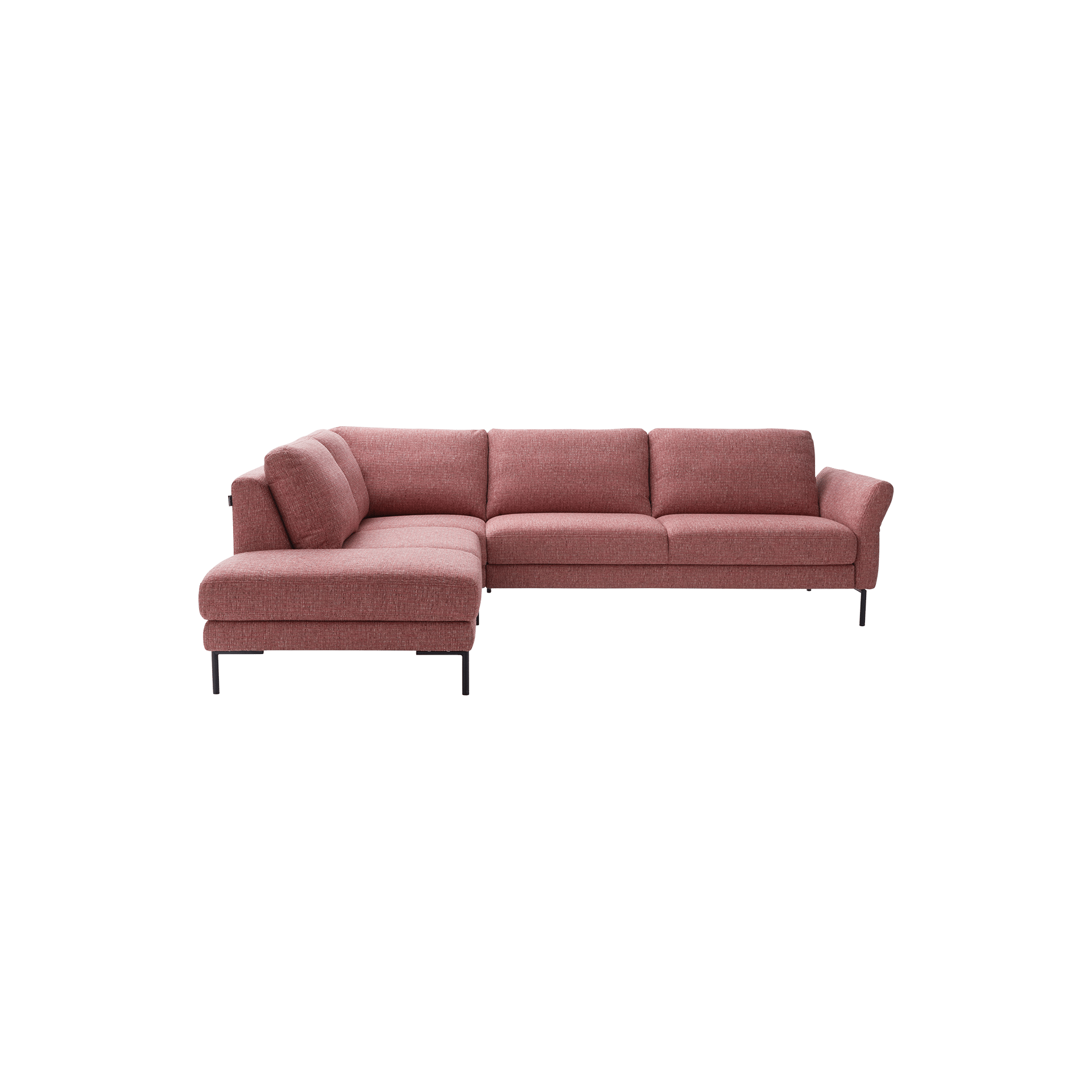 Contur Ecksofa Enna mit motorischer Sitztiefenverstellung Rosa