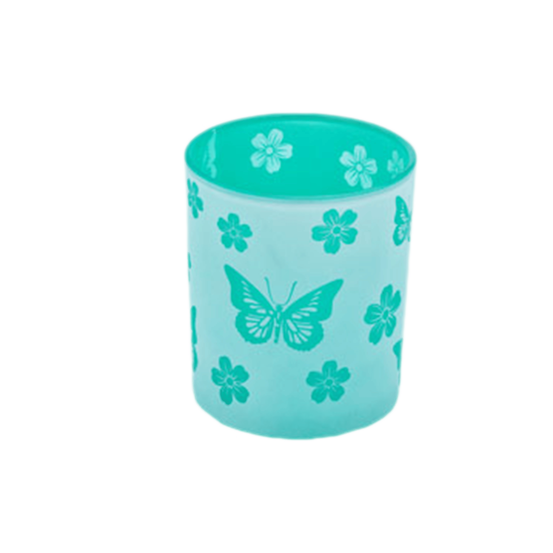 Teelichthalter Butterfly turquoise