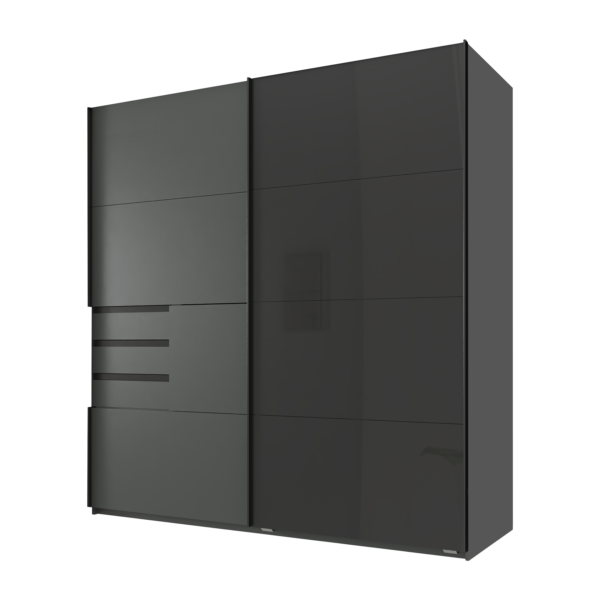 Schwebetürenschrank Schweiz Grau 65*180*198