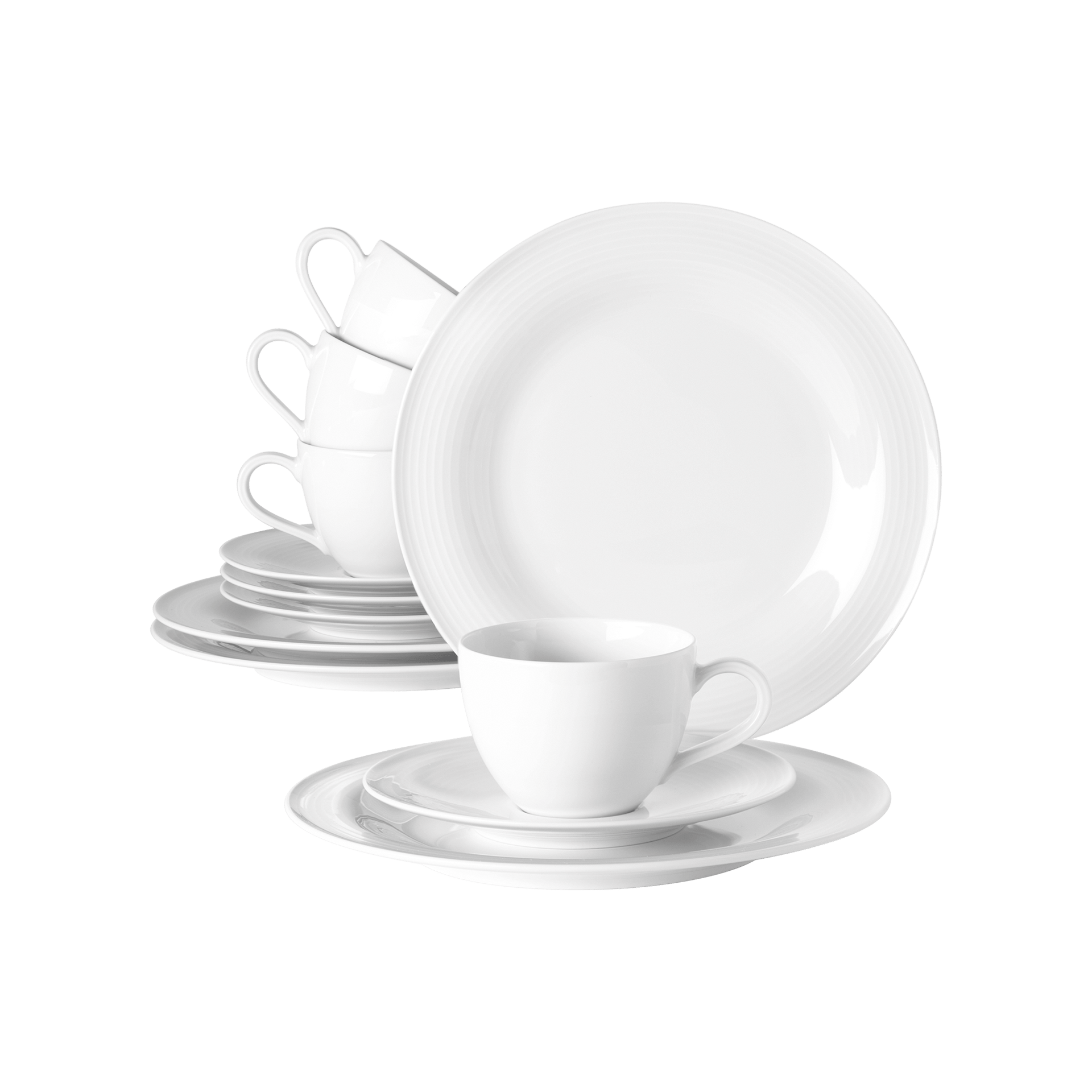 Kaffeeservice Beat 12-teilig Weiß