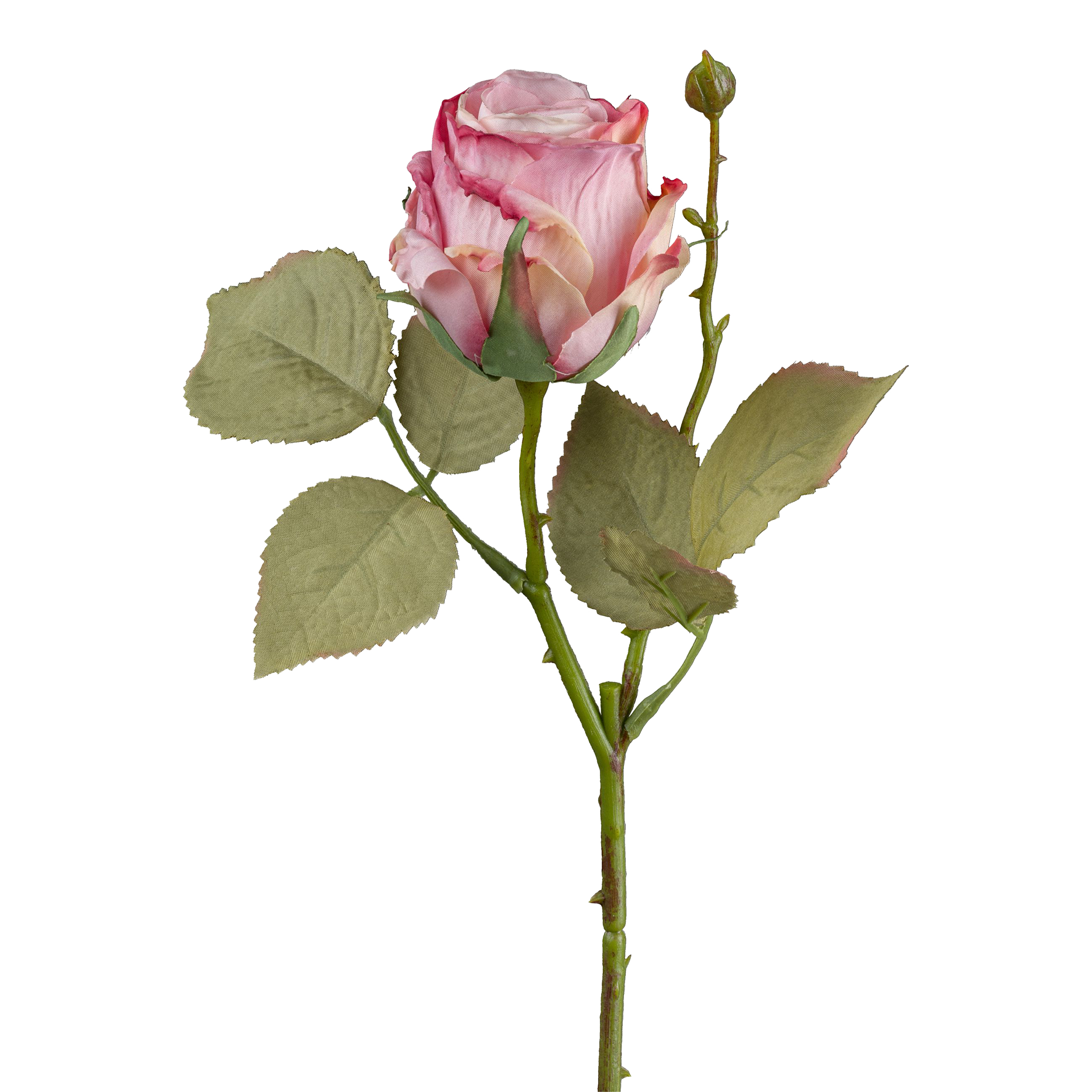 Kunstblume Vintagerose Dunkelrosa