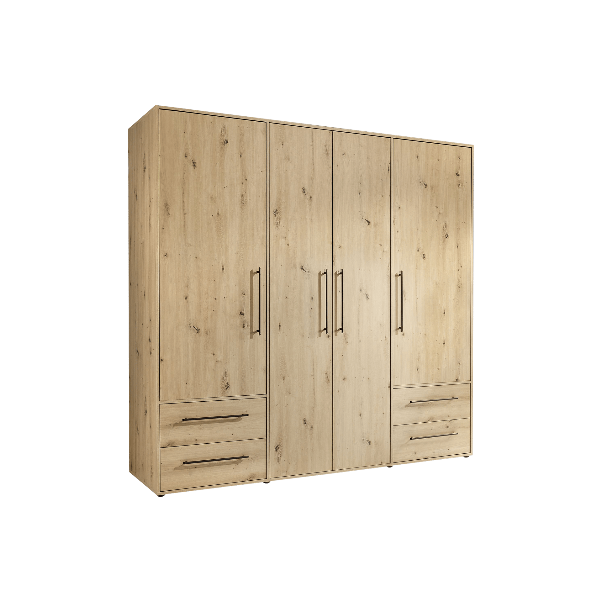 Drehtürenschrank Moldau 4-türig Eichefarben 59*206*200