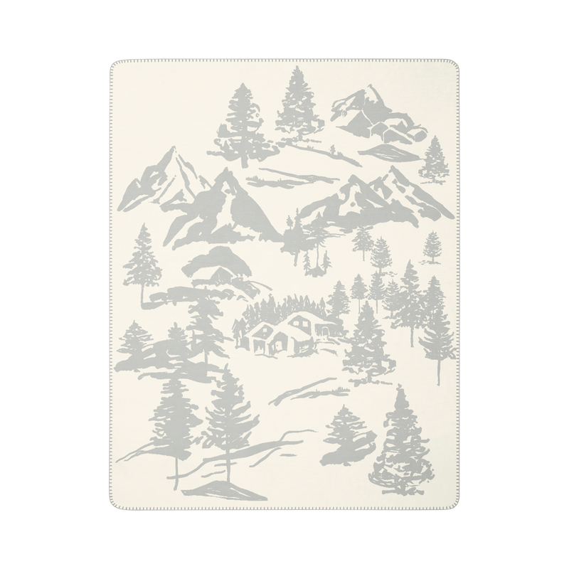 Biederlack Decke Mountain Dreams Grau Natur 150x200cm Biederlack Decke Mountain Dreams Grau Natur 150x200cm