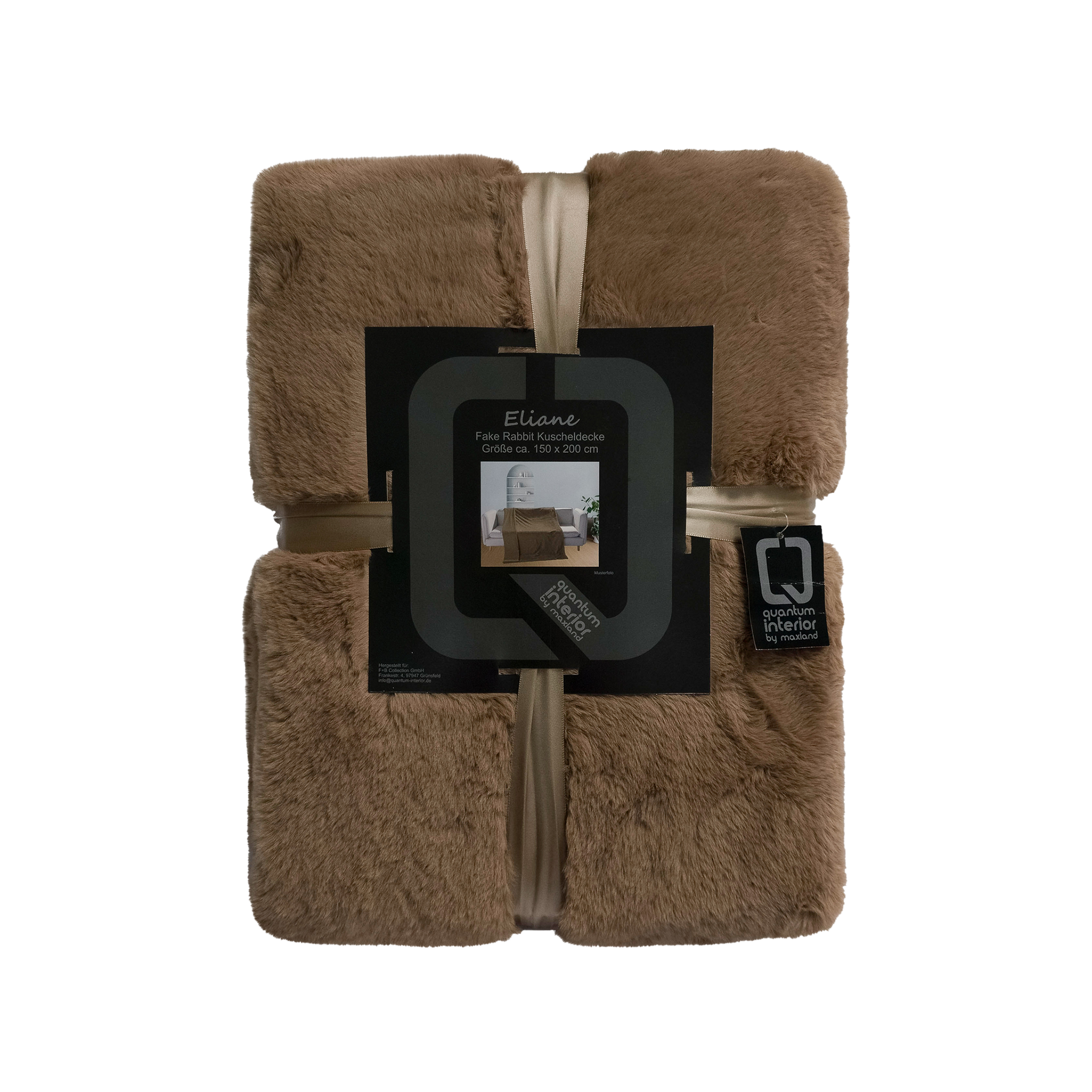Kuscheldecke Rabbit Fur Braun 150x200cm