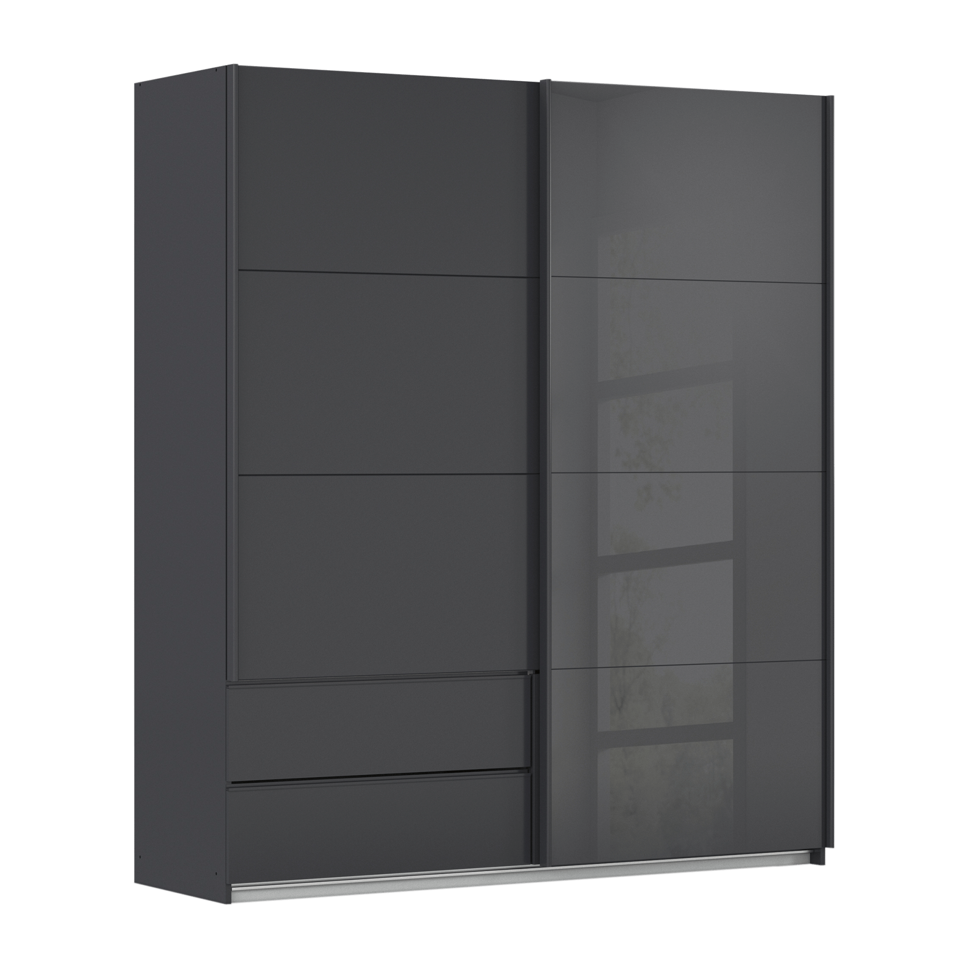 Schwebetürenschrank Elsa Grau 62*181*210