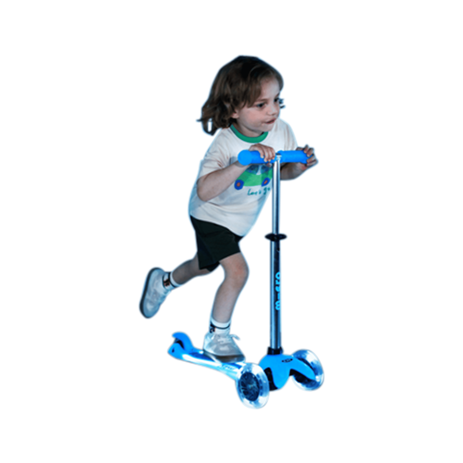 Scooter mini micro deluxe glow LED plus arctic blue