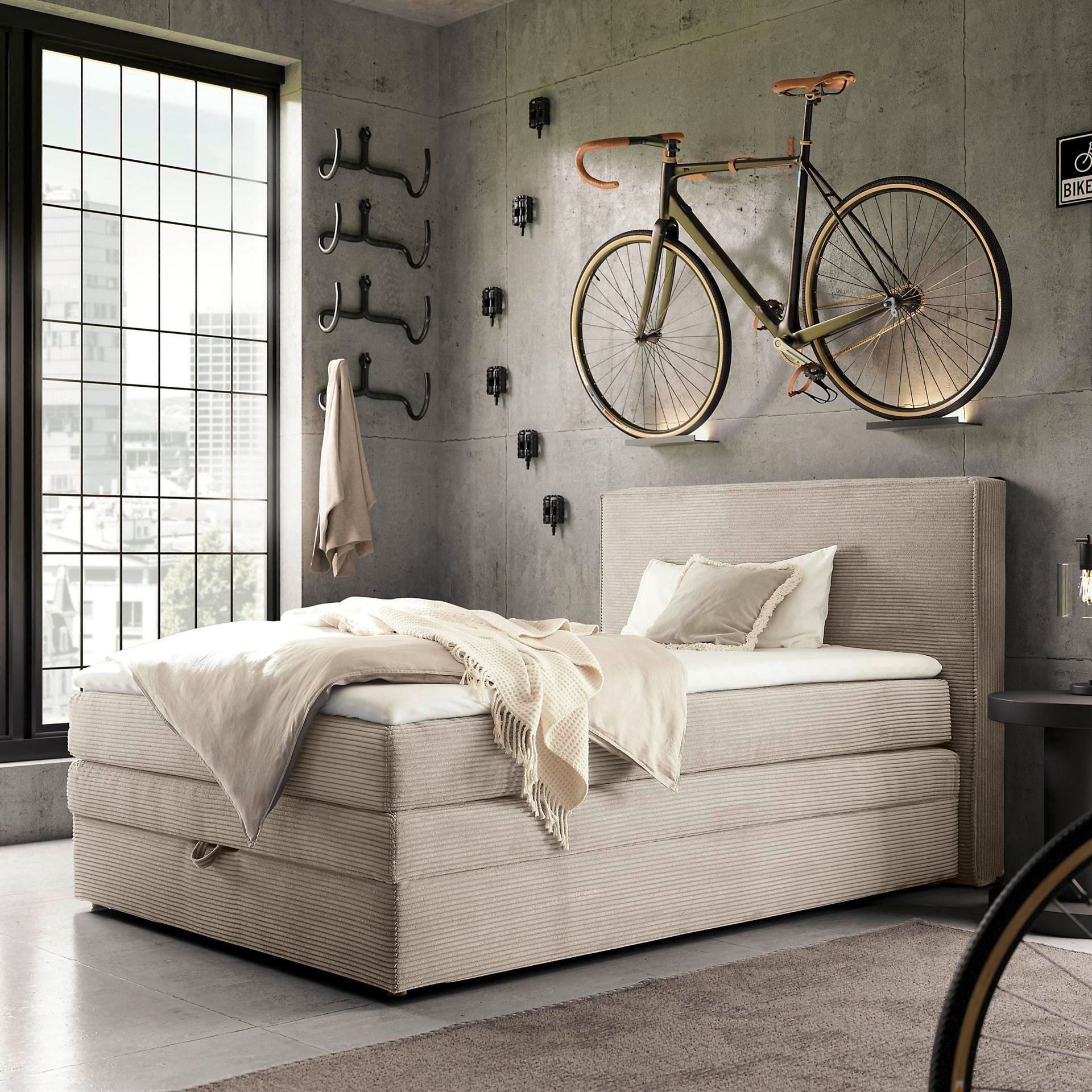 Paul Phillip Boxspringbett Janina Beige 140x200 cm online kaufen