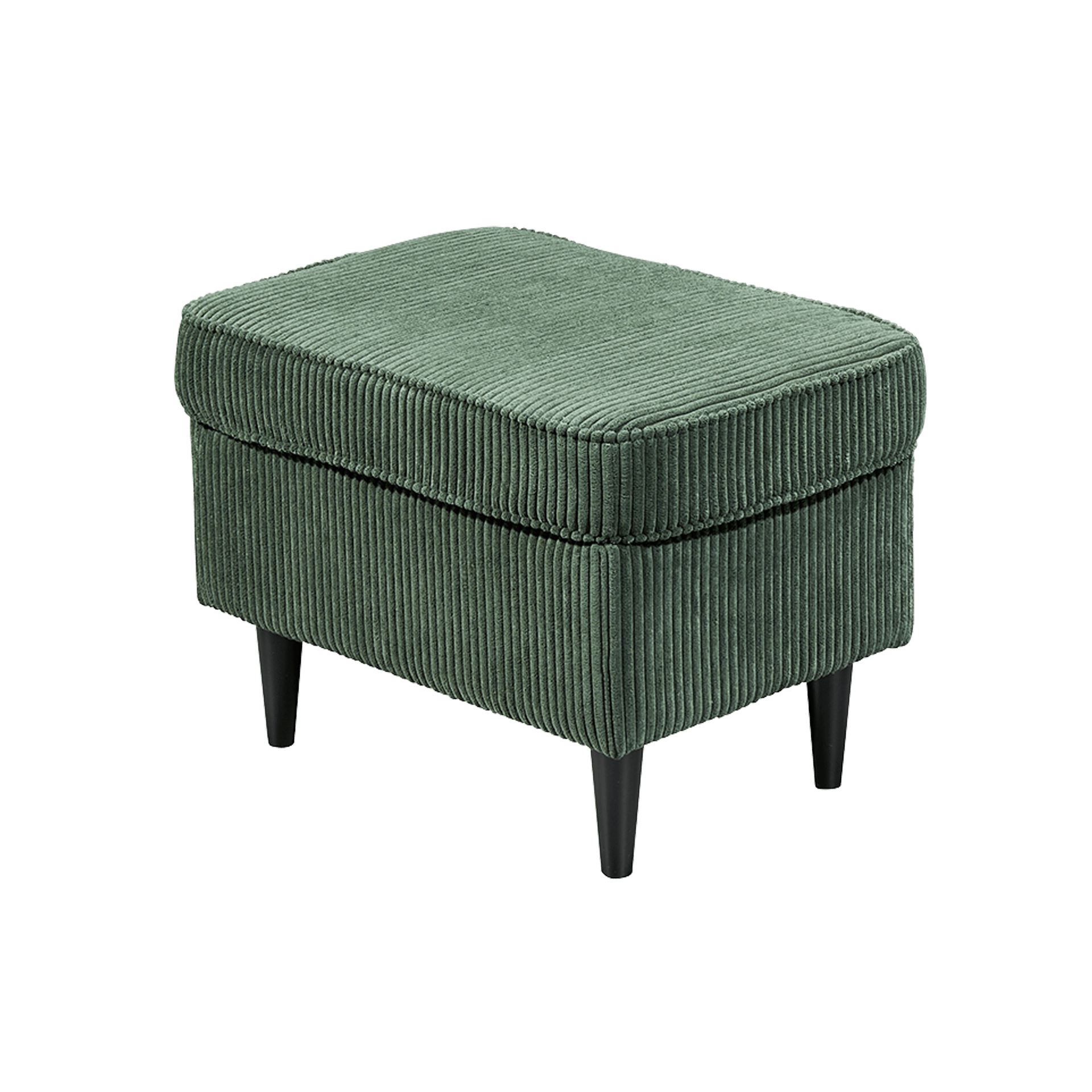 Hocker Osia Bezug Winter Moss, Fuß Schwarz