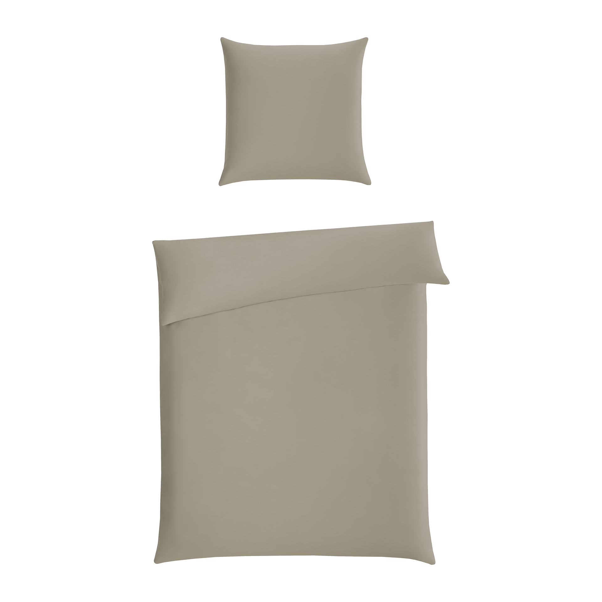 Satin Bettwäsche Casea Barcelona Taupe 135x200cm Satin Bettwäsche Casea Barcelona Taupe 135x200cm