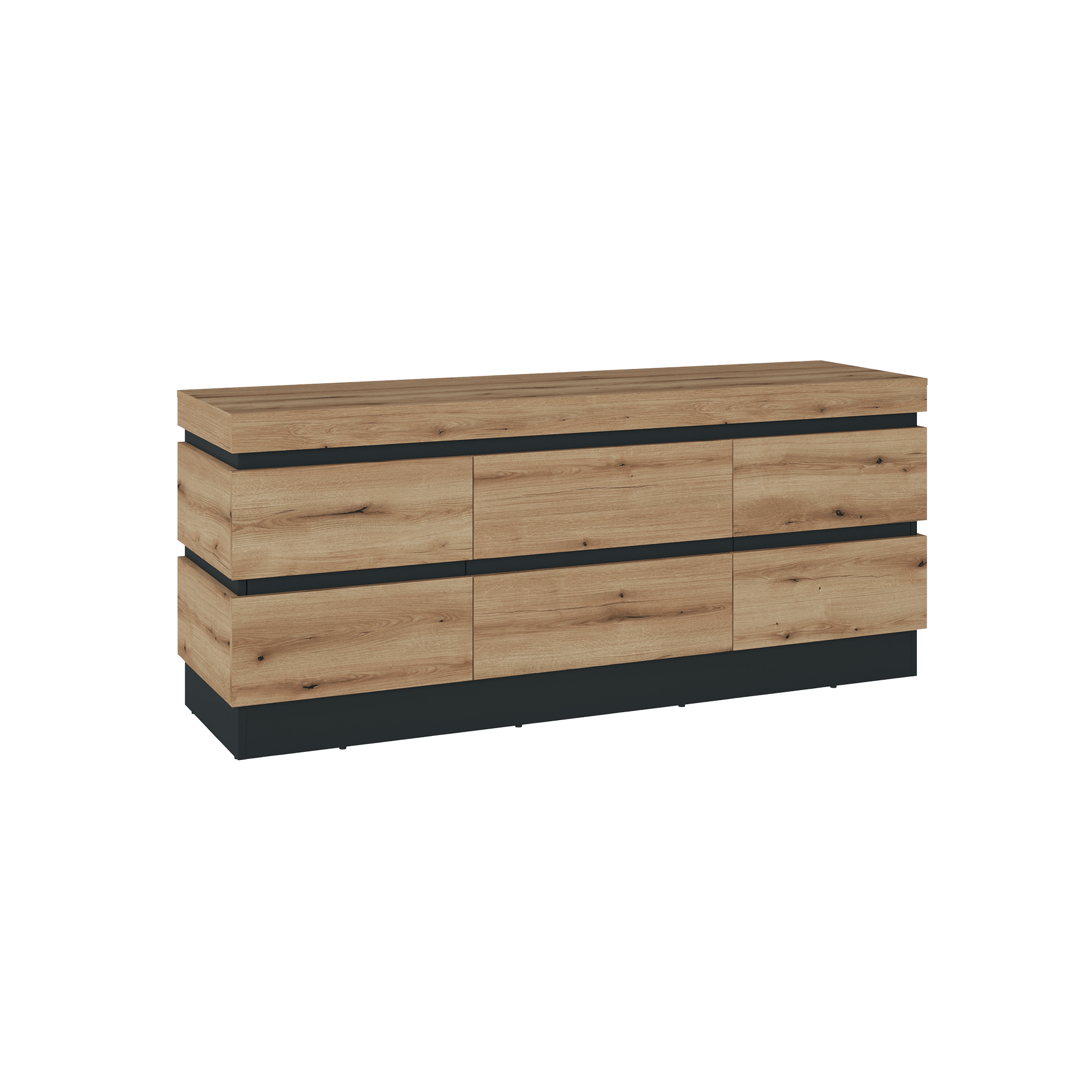 Novofurn Lowboard Waca Eichefarben 45*160.8*68 Novofurn Lowboard Waca Eichefarben 45*160.8*68