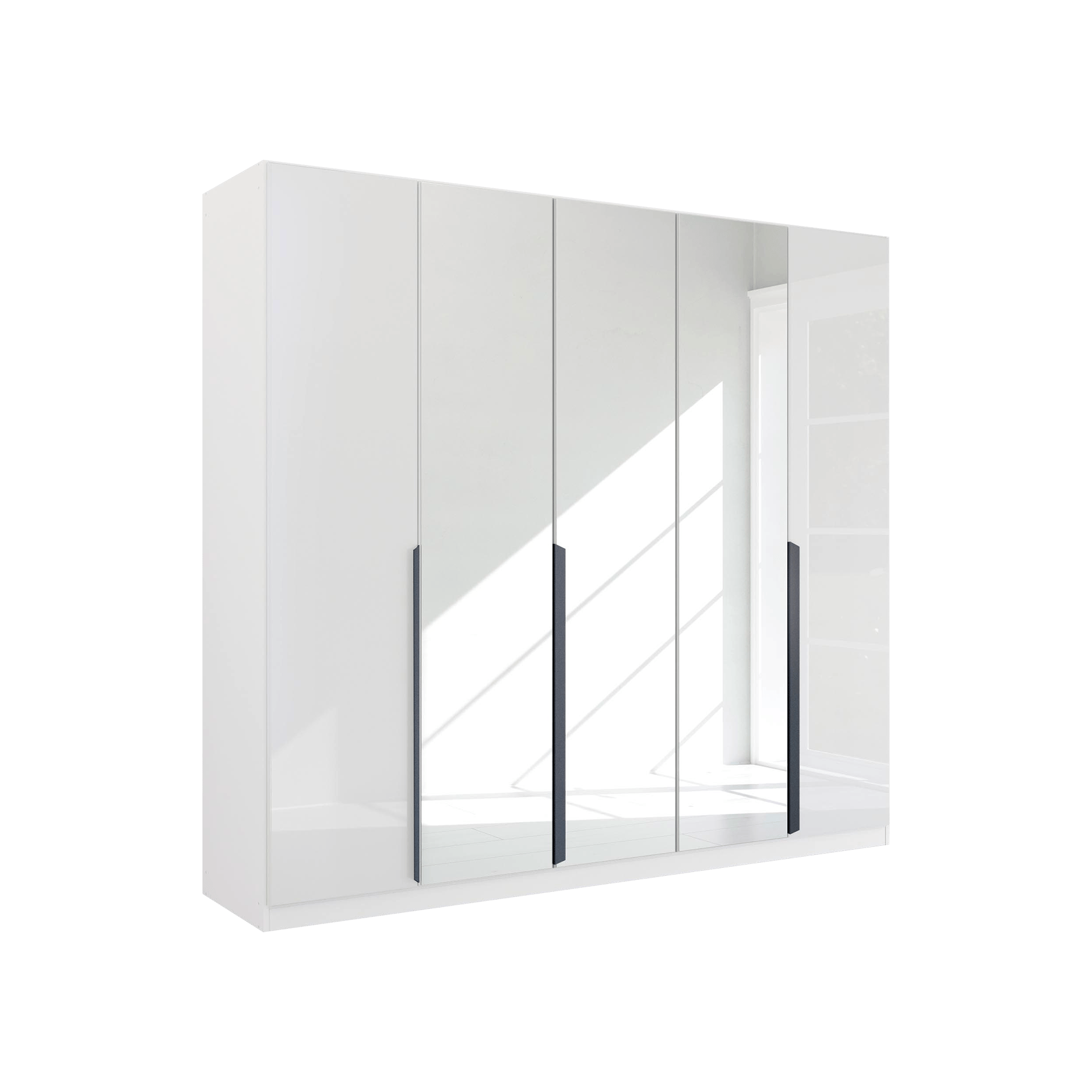 Drehtürenschrank Mood 5-türig Grau 54*226*210