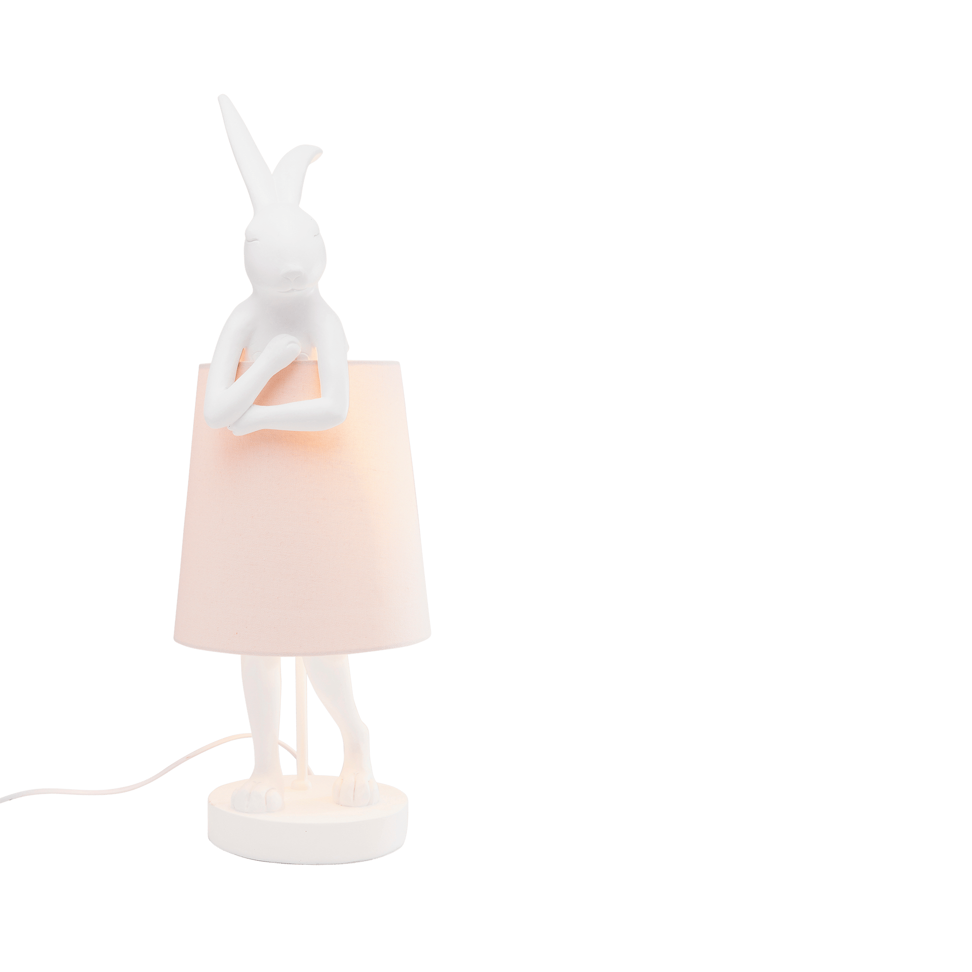Kare Tischleuchte Animal Rabbit Bezug Rosa, Weiß 68.2 cm Kare Tischleuchte Animal Rabbit Bezug Rosa, Weiß 68.2 cm