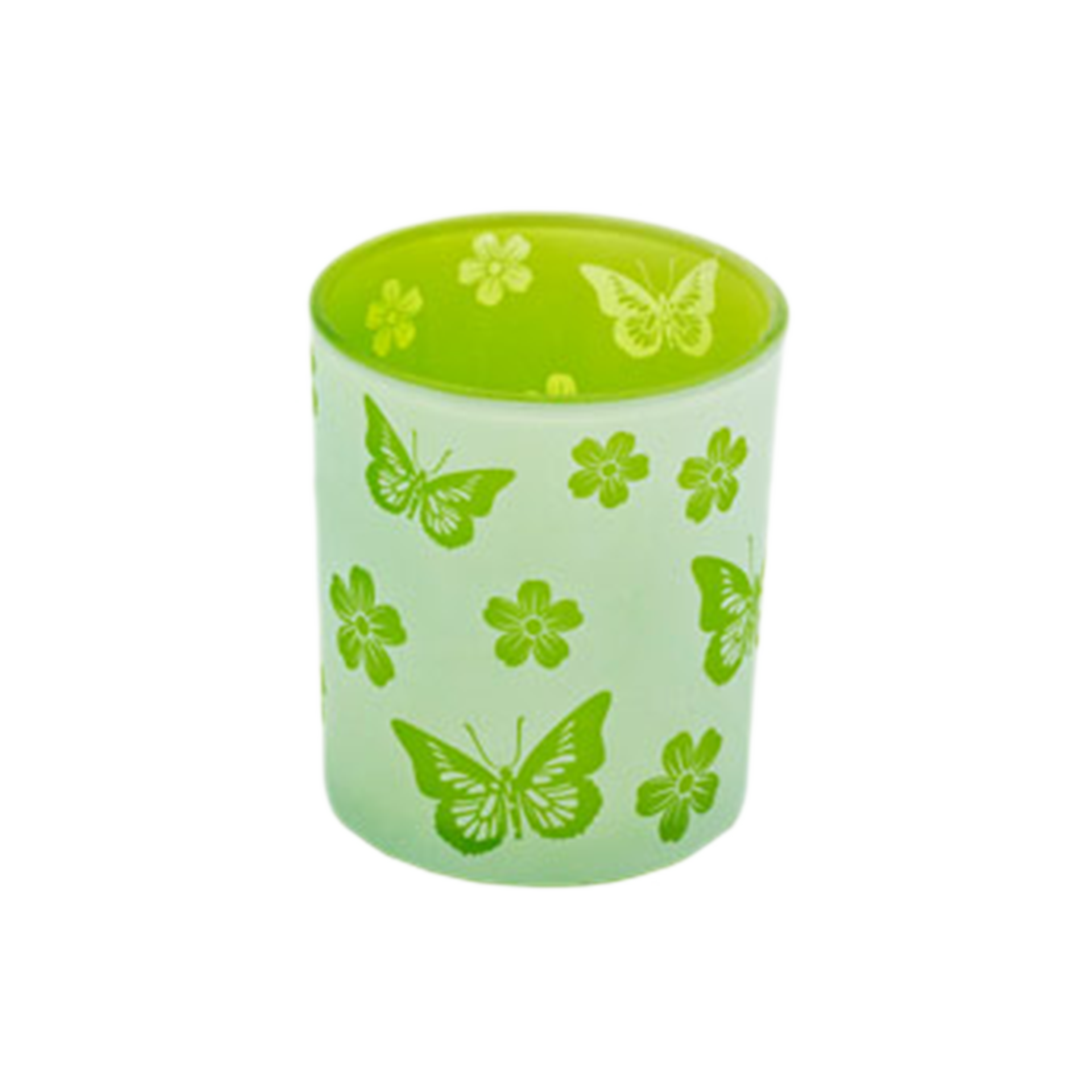 Teelichthalter Butterfly light green