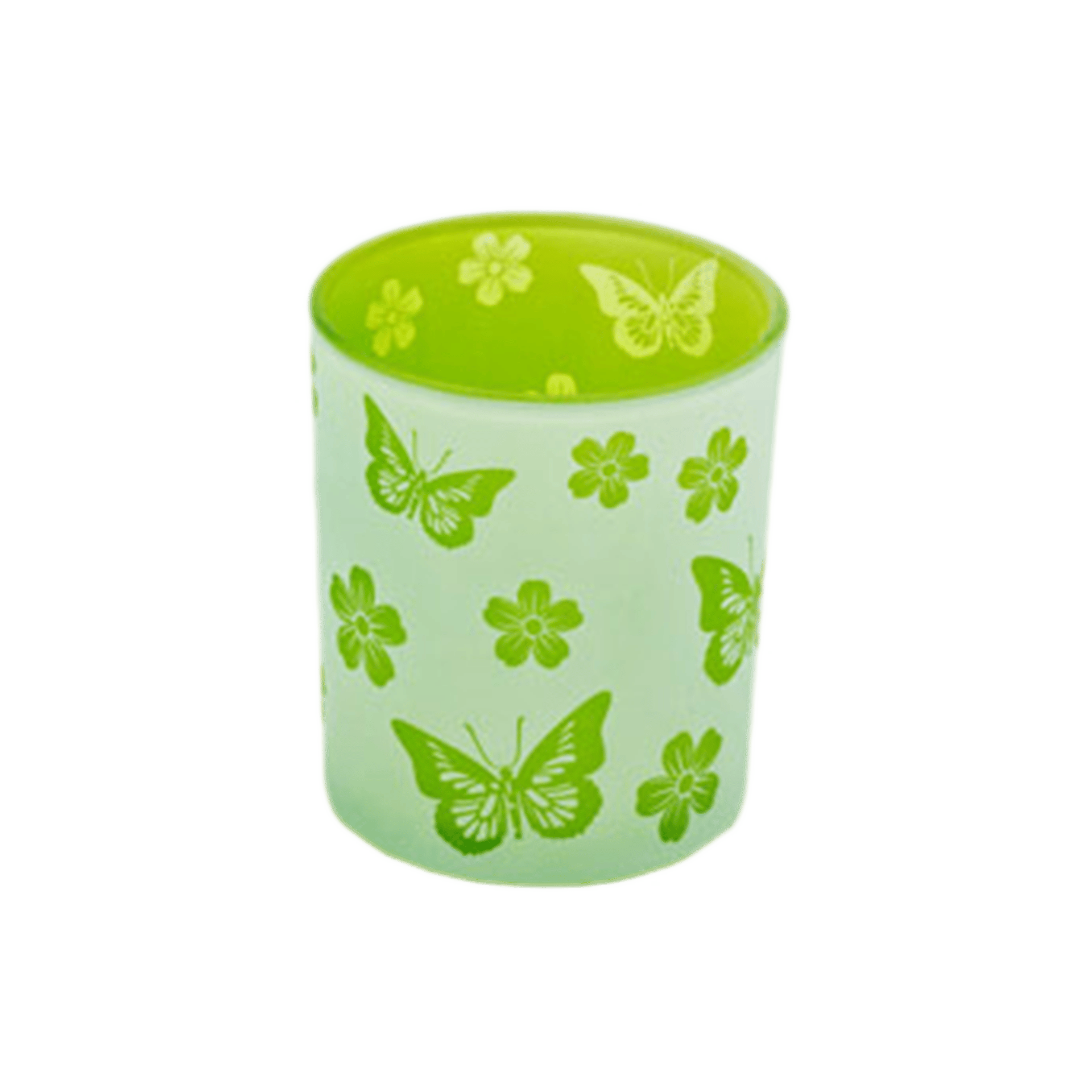 Teelichthalter Butterfly light green