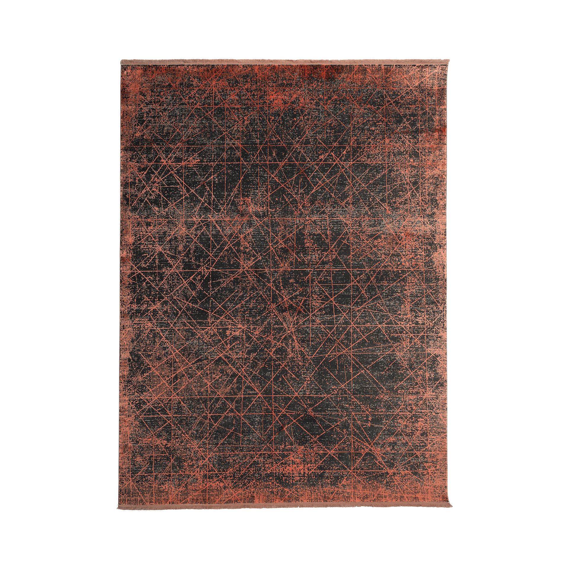 Teppich Skyline 80x240cm Orange-Grau