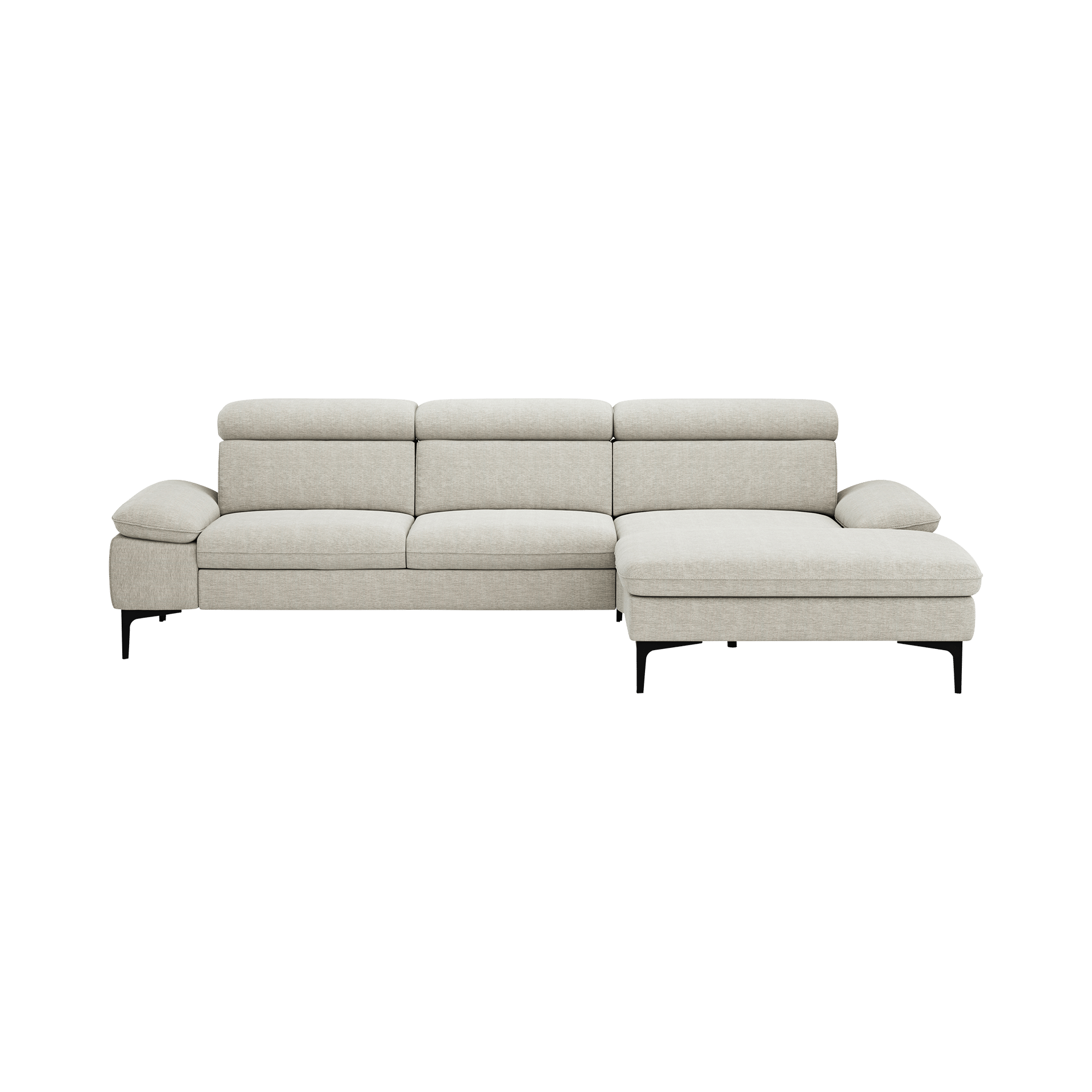 Global wohnen Ecksofa Felipa Naturel Rücken echt, Kopfteilverstellung Global wohnen Ecksofa Felipa Naturel Rücken echt, Kopfteilverstellung