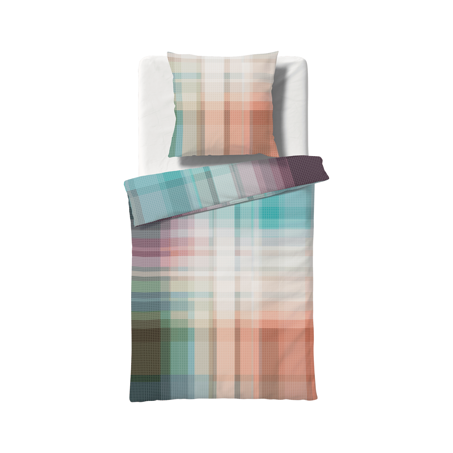 Satin Bettwäsche Bed Art S Bunt 135x200cm Satin Bettwäsche Bed Art S Bunt 135x200cm