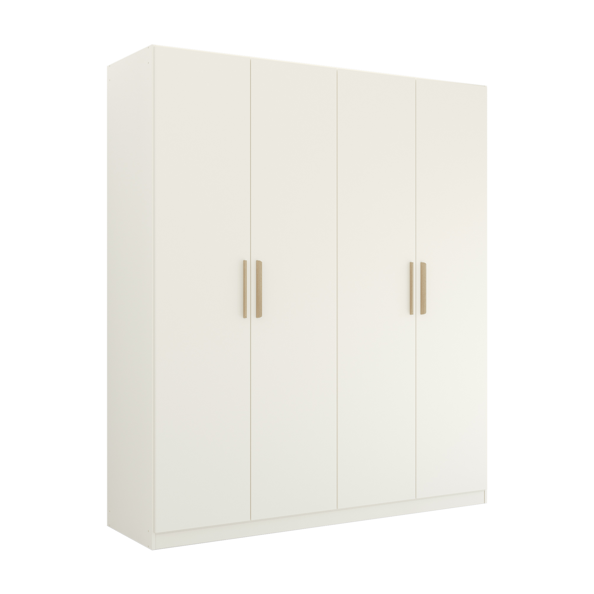 Drehtürenschrank Skandi 4-türig Weiß 54*181*210 Drehtürenschrank Skandi 4-türig Weiß 54*181*210