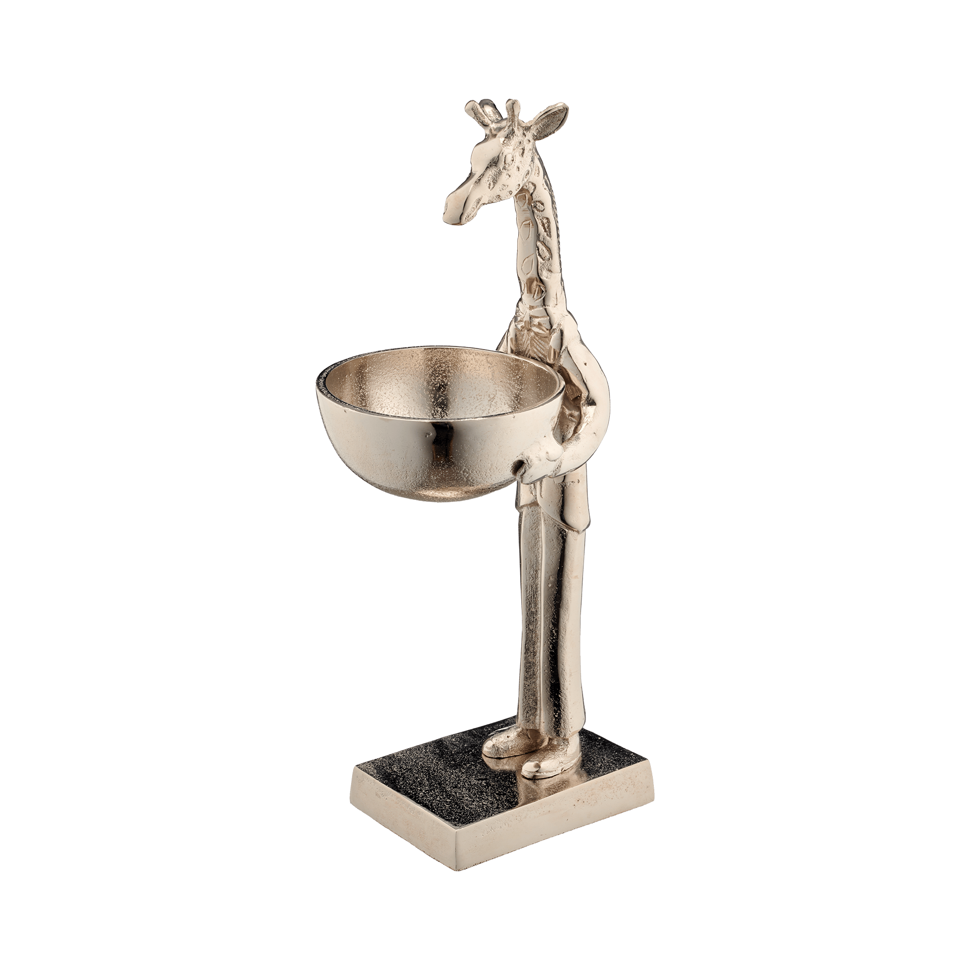 Dekofigur Giraffe Silber