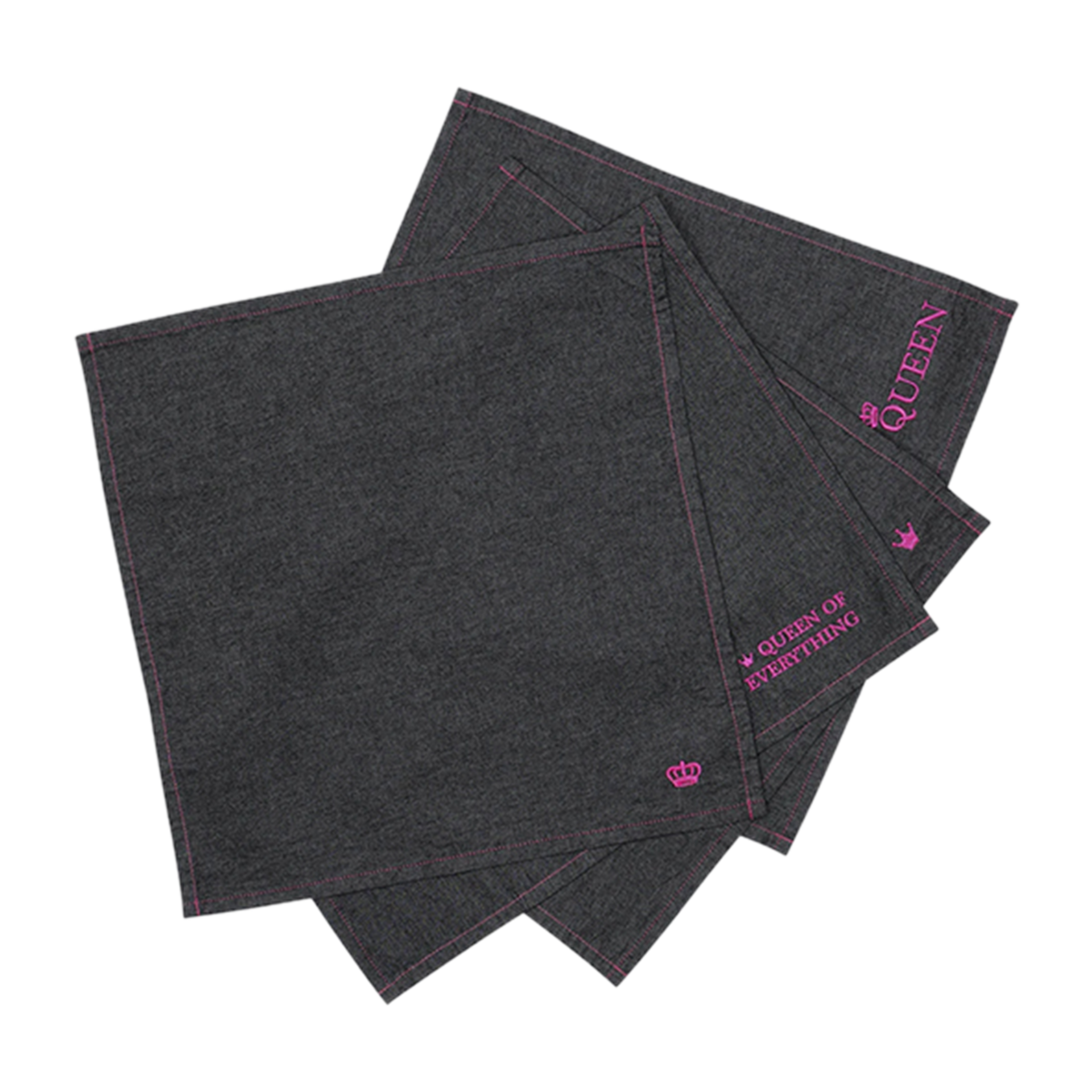 Serviette Denim Queen Black 45x45 Serviette Denim Queen Black 45x45